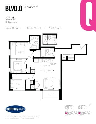 Q3BD floor plan