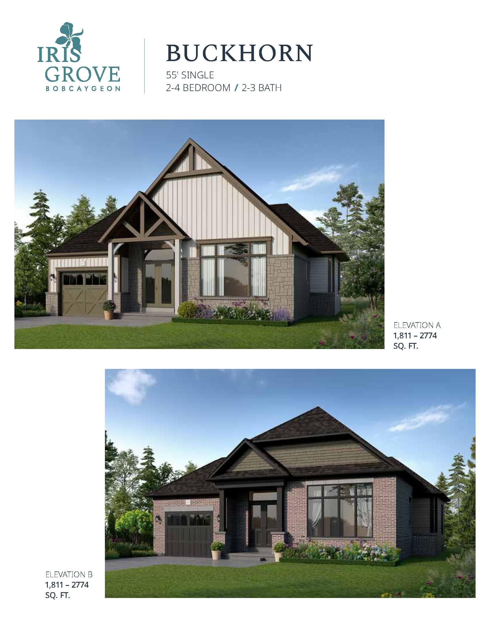 Buckhorn Floor Plan at Iris Grove - 1811 sq.ft 2