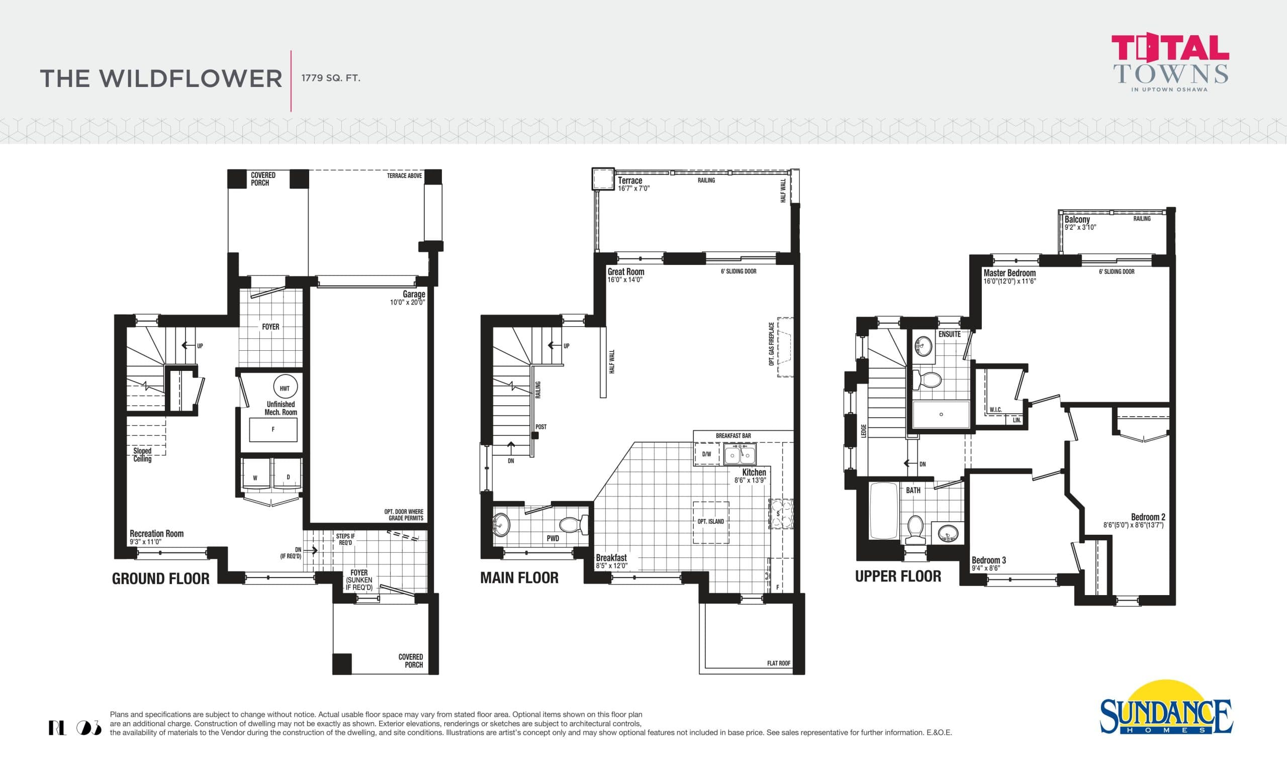 The Wildflower Floor Plan at Total Towns - 1779 sq.ft