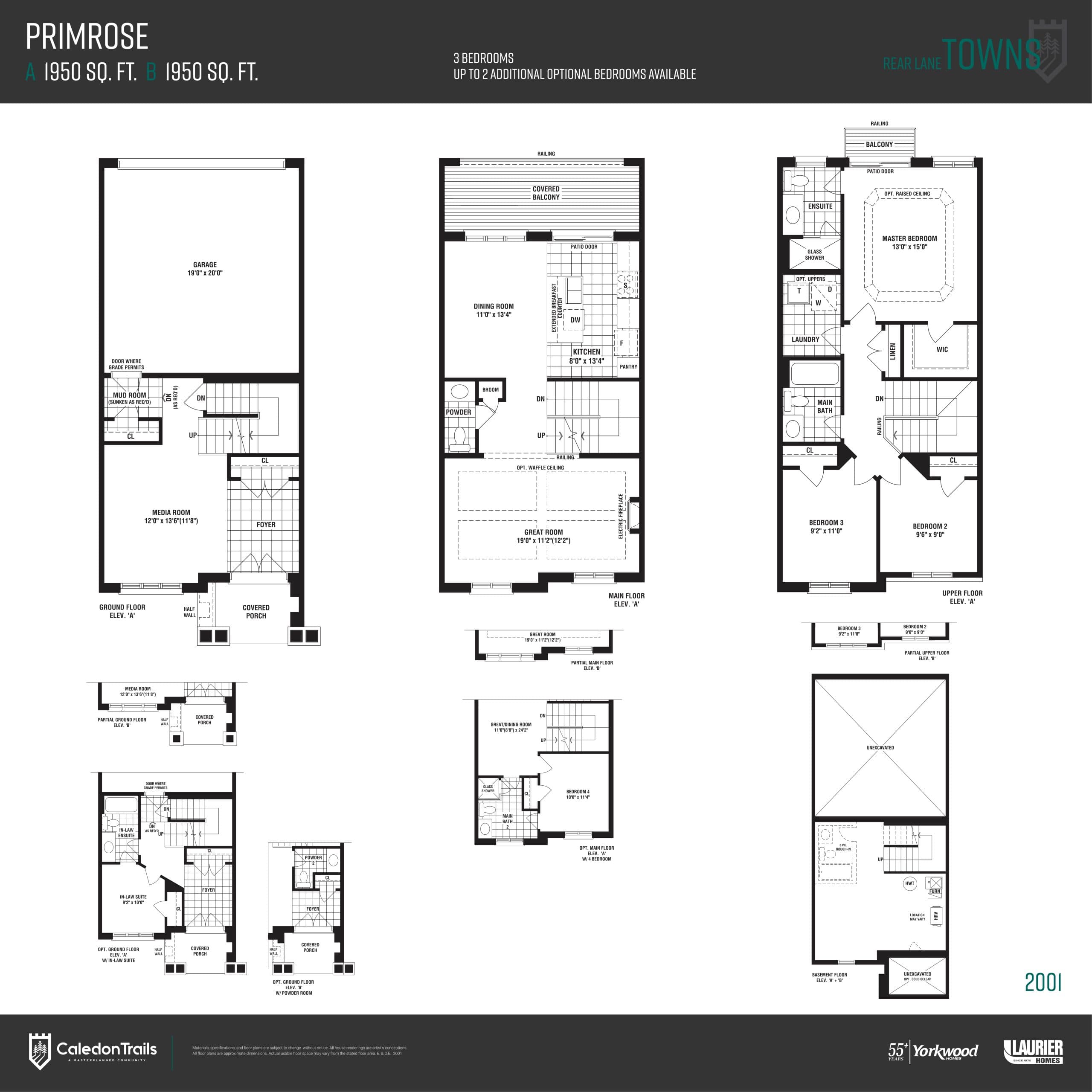 Primrose Floor Plan at Caledon Trails - 1950 sq.ft