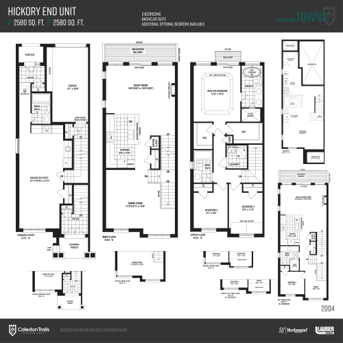 Hickory End Unit floor plan