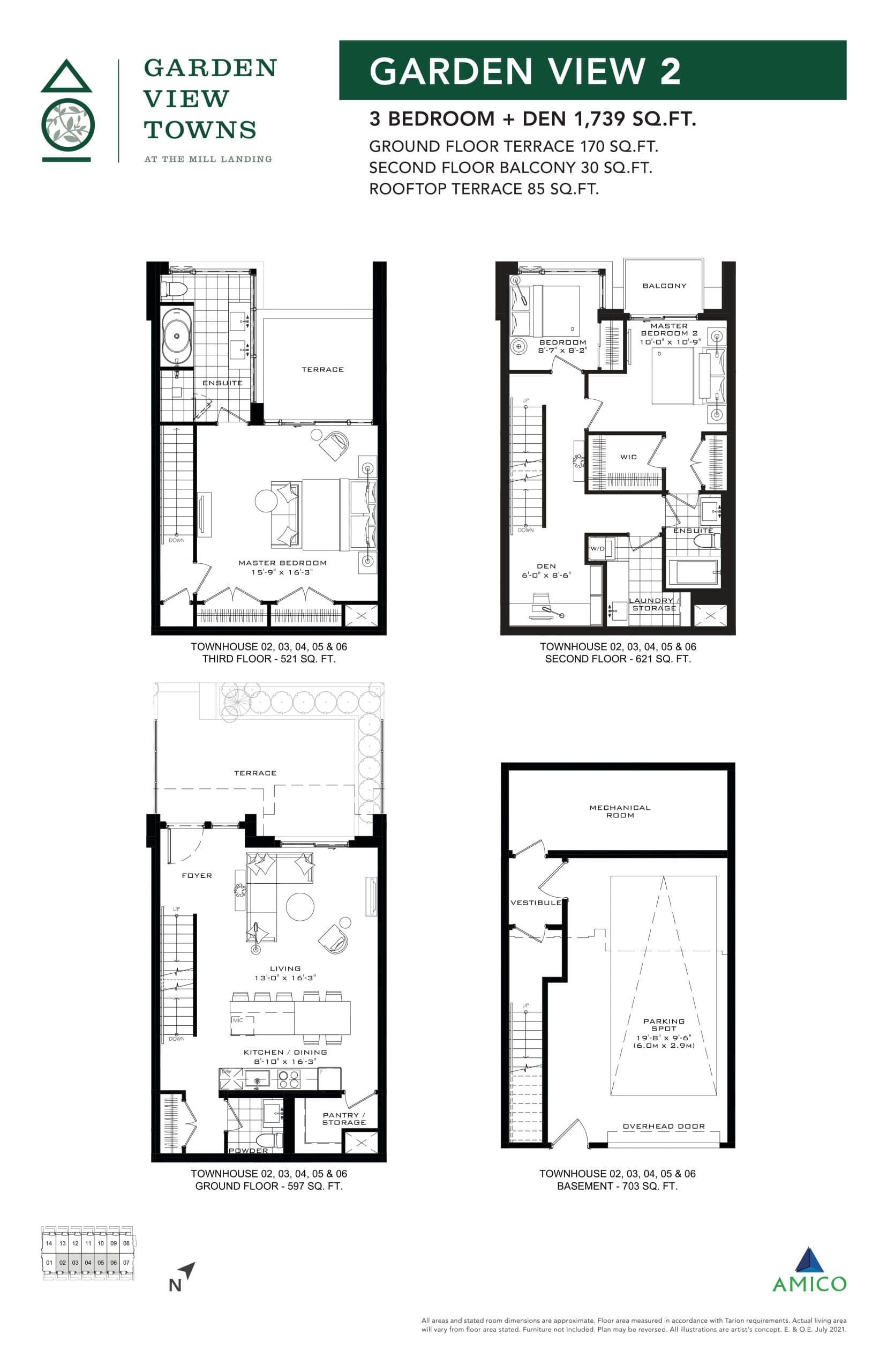 Garden View 2 Floor Plan at Garden View Towns - 1739 sq.ft