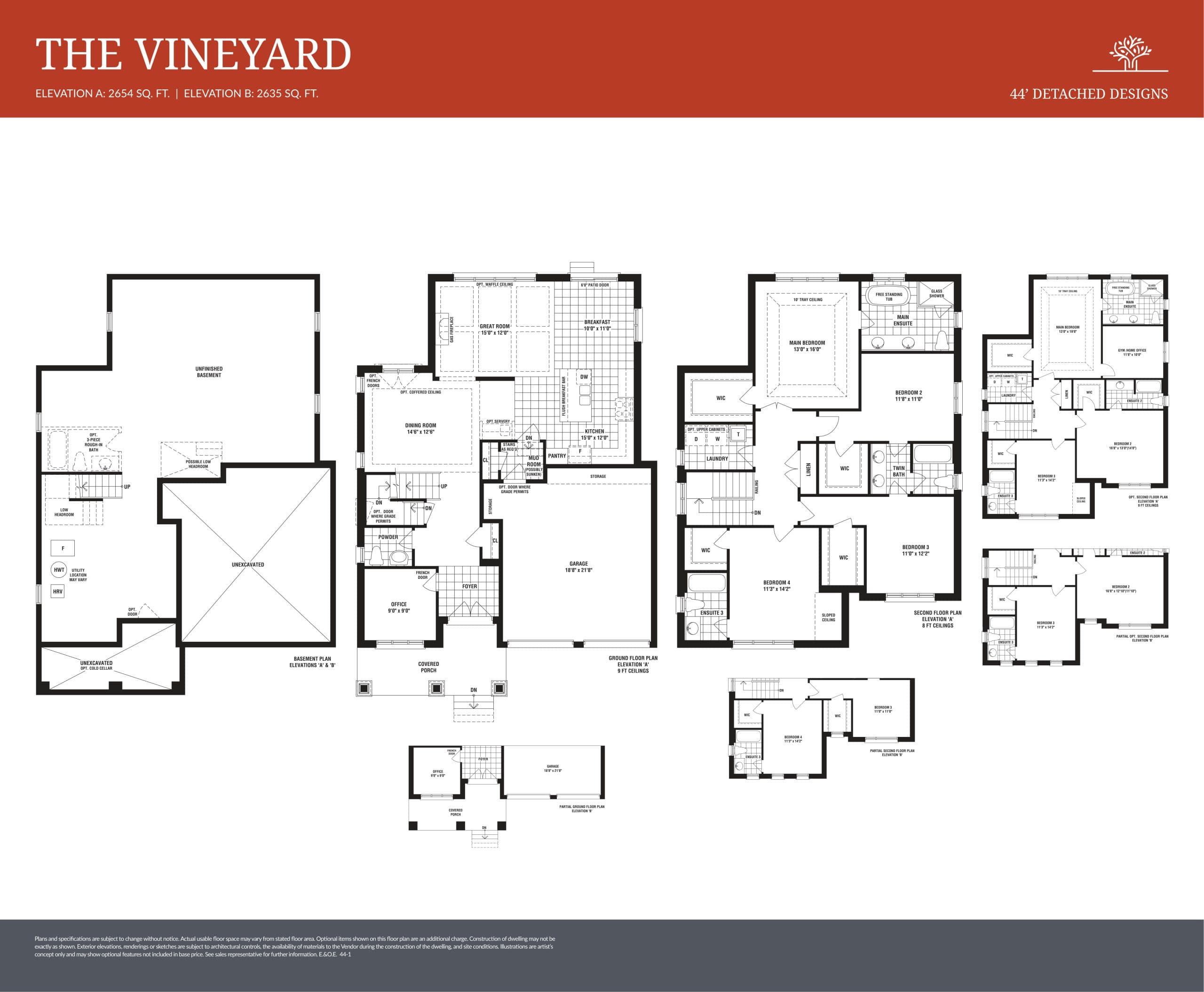 The Vineyard - Sundance 44' Floor Plan at Midhurst Valley by Sundance Homes - 2654 sq.ft