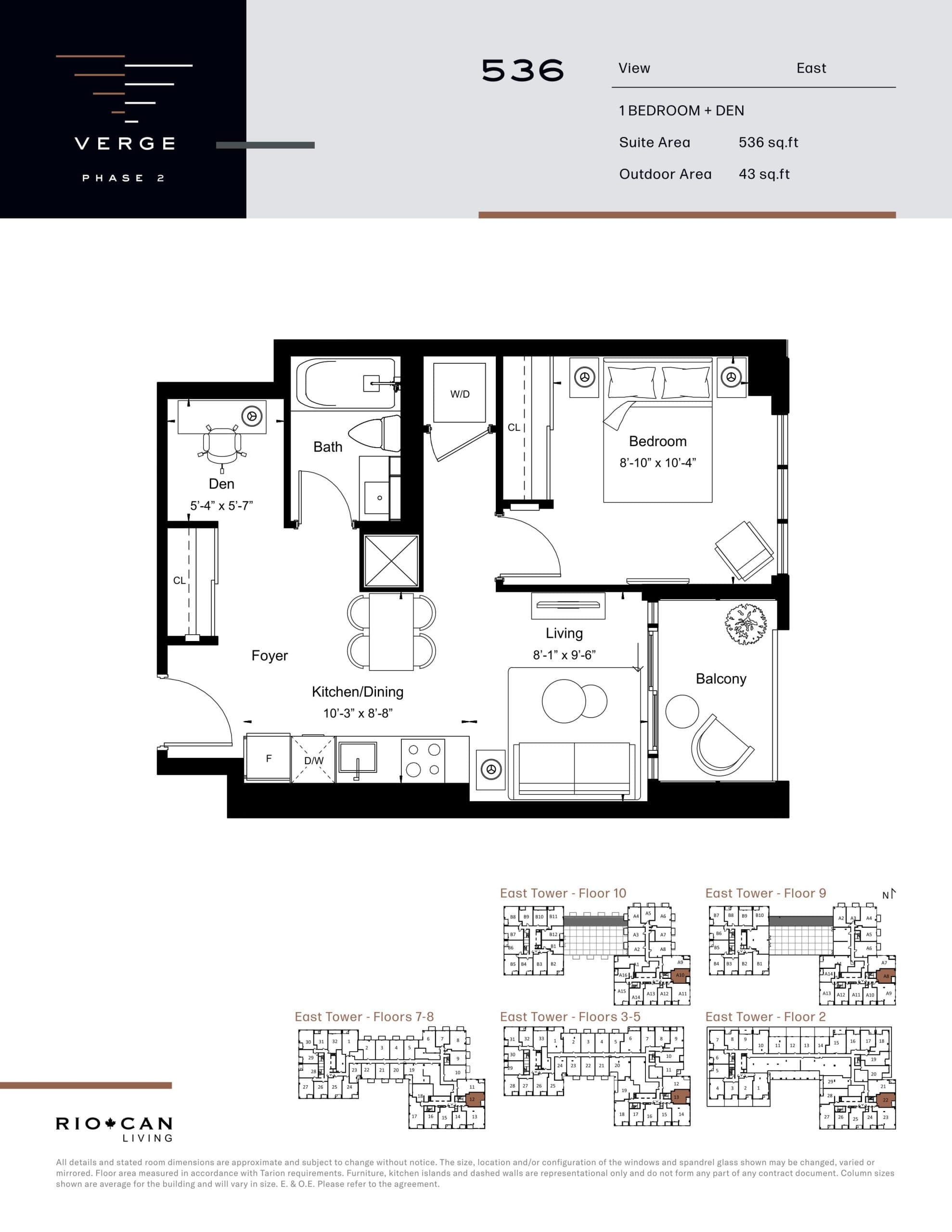 Suite 536 Floor Plan at Verge Condos 2 - 536 sq.ft