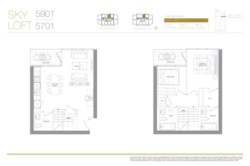 Sky Loft 5901 / 5701 (East Tower Sky Loft) floor plan