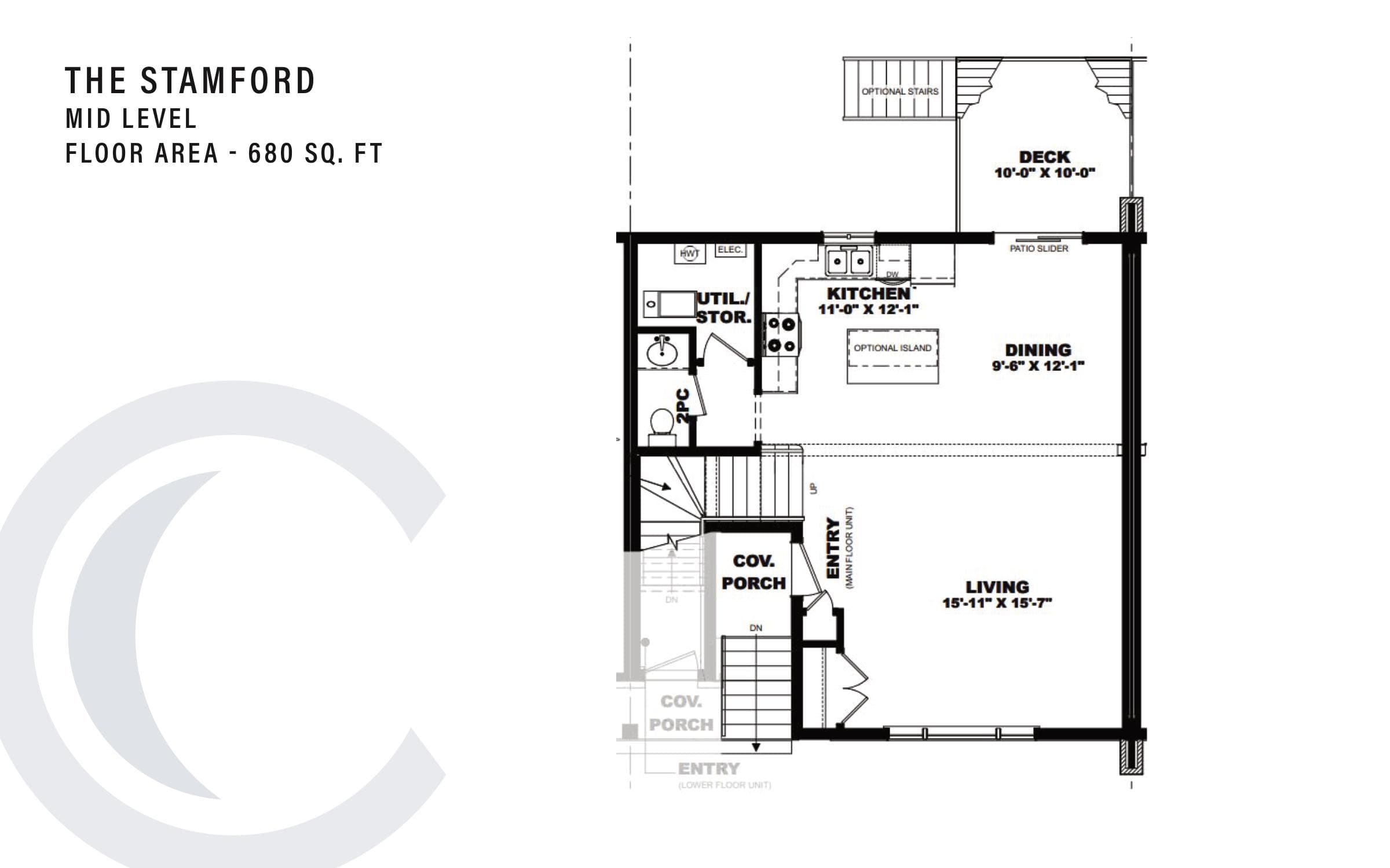 The Stamford (Mid Level) Floor Plan at Clifton Modern Towns - 1501 sq.ft