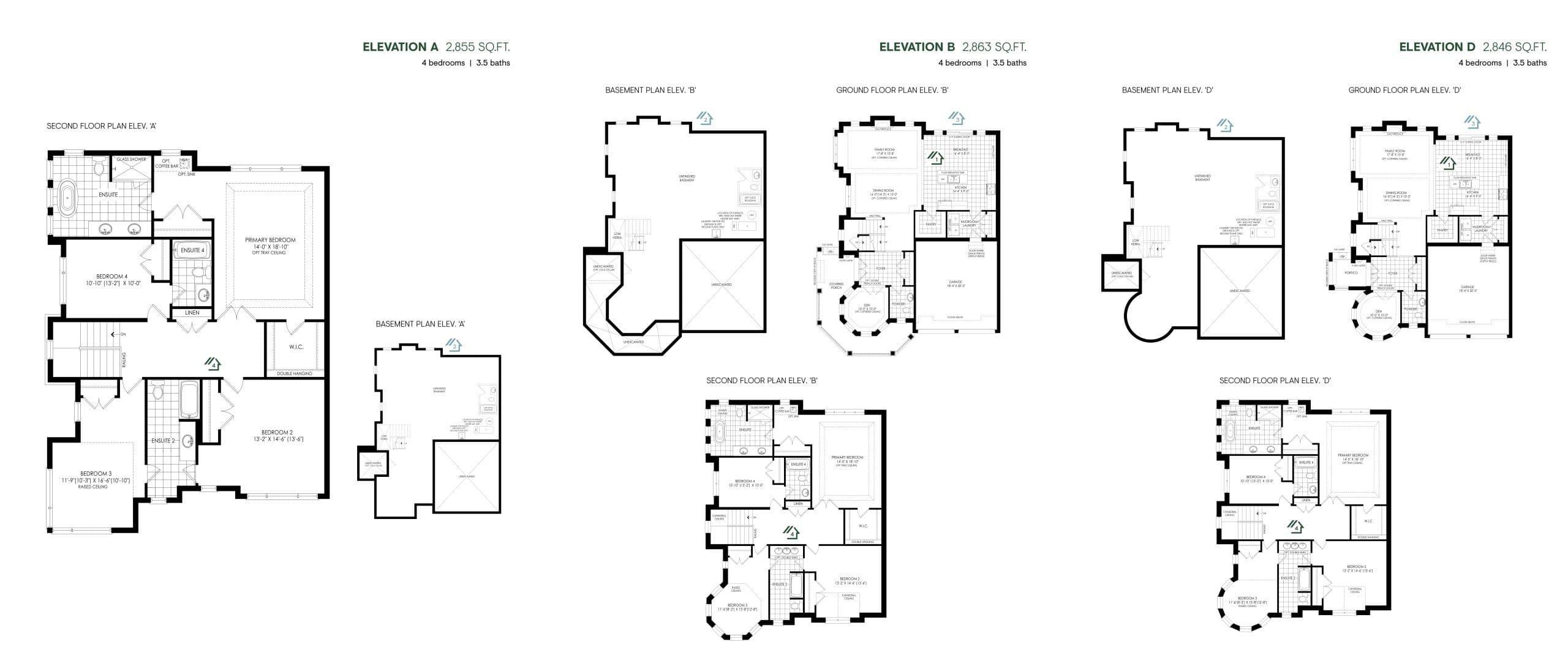 Evergreen 3 (2 of 4) Floor Plan at The Heights of Harmony - 2863 sq.ft
