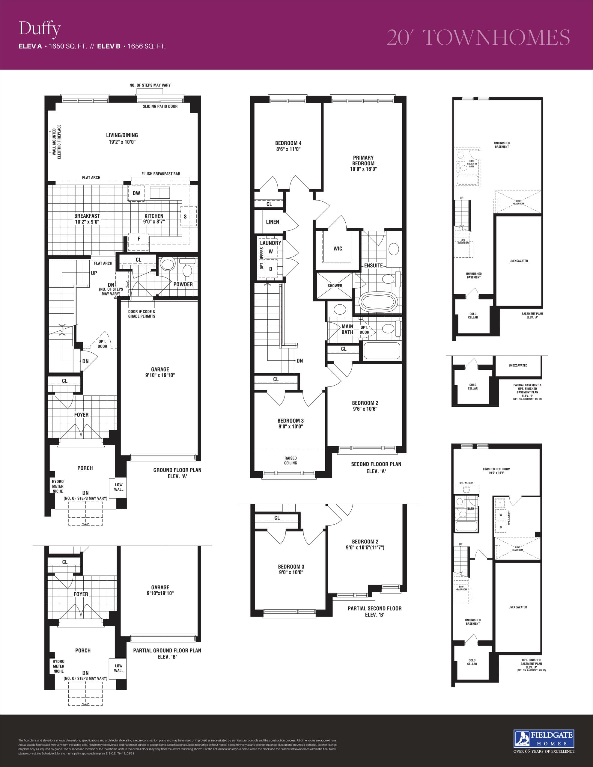 Duffy Floor Plan at New Kleinburg by Fieldgate Homes - 1656 sq.ft