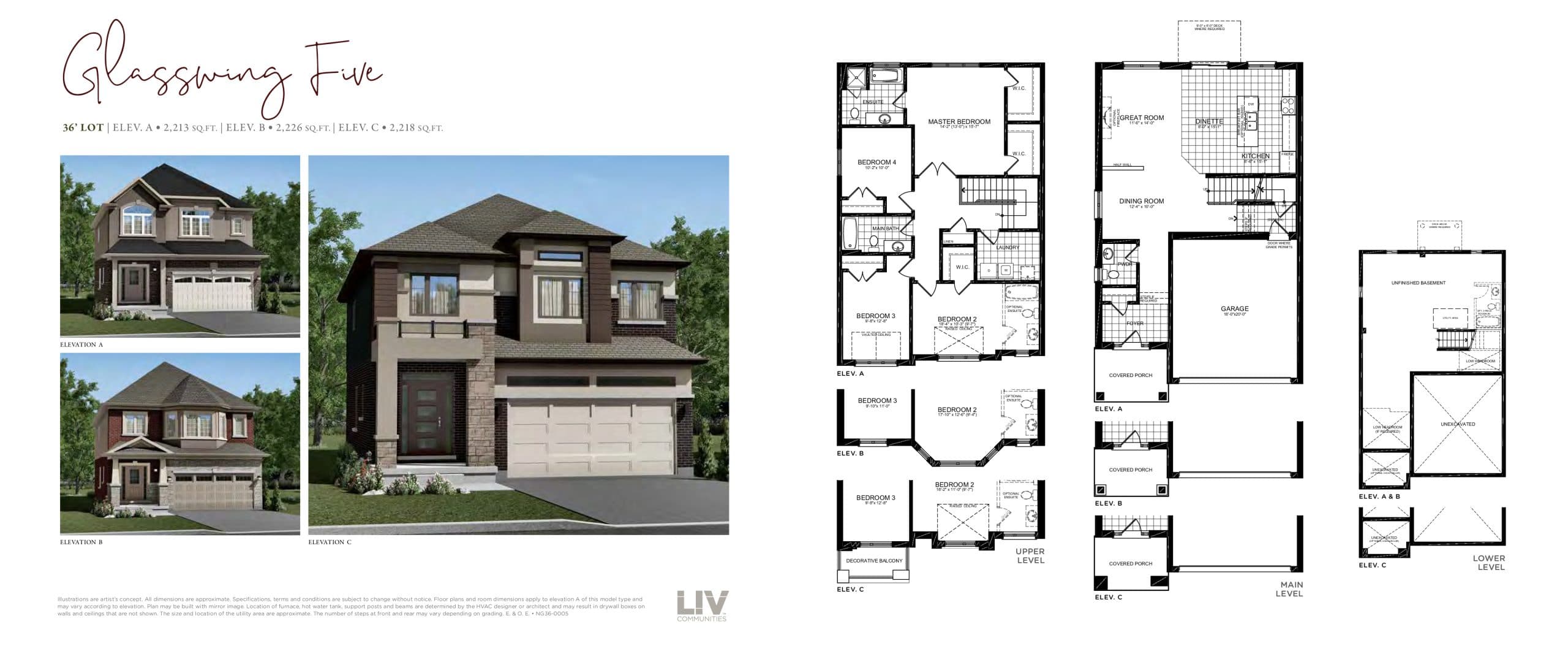 Glasswing Five Floor Plan at Nature’s Grand Phase 3 - 2213 sq.ft