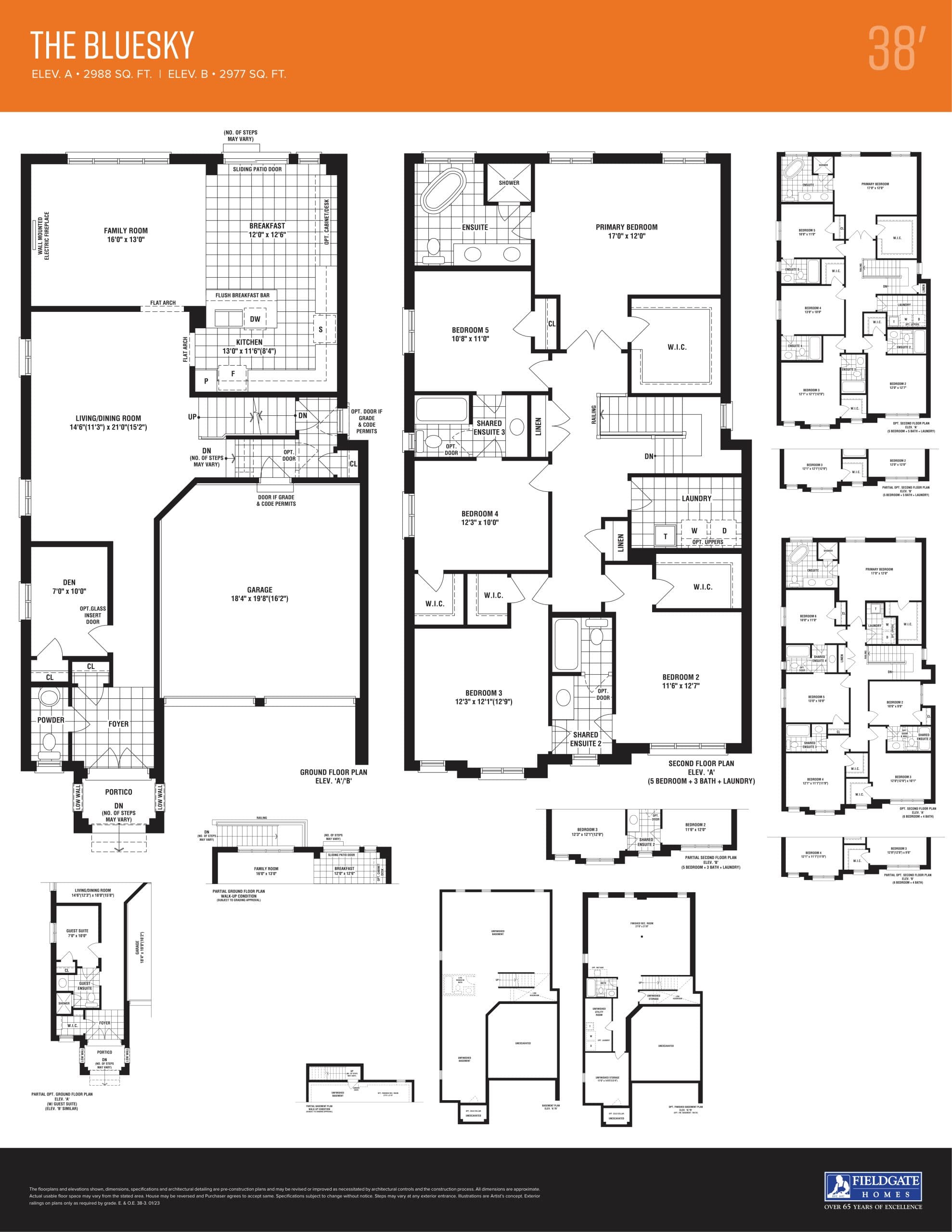 The Bluesky Floor Plan at The Crescents Towns - 2988 sq.ft