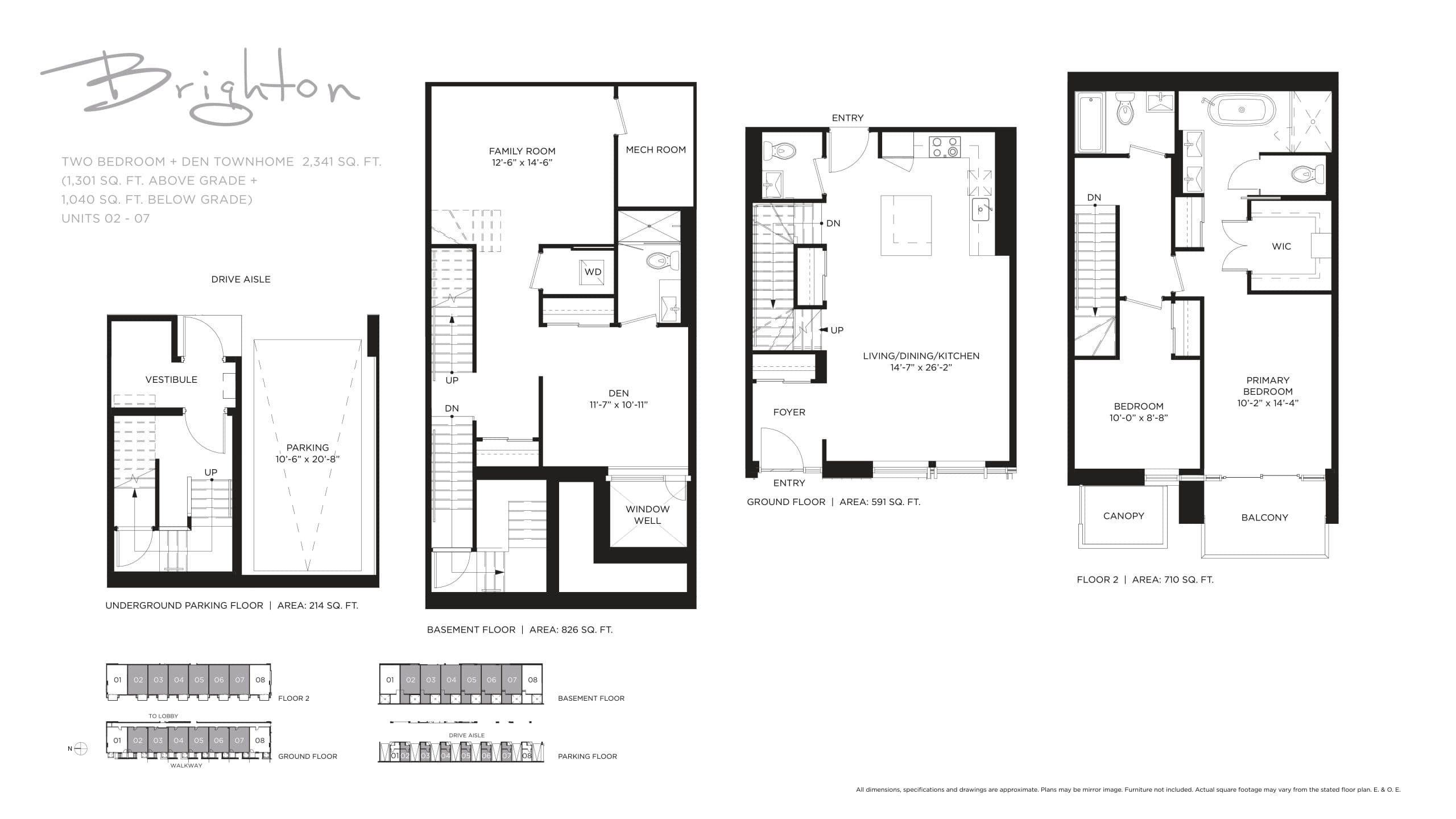 Brighton Floor Plan at Rodeo Drive Condos - 2341 sq.ft
