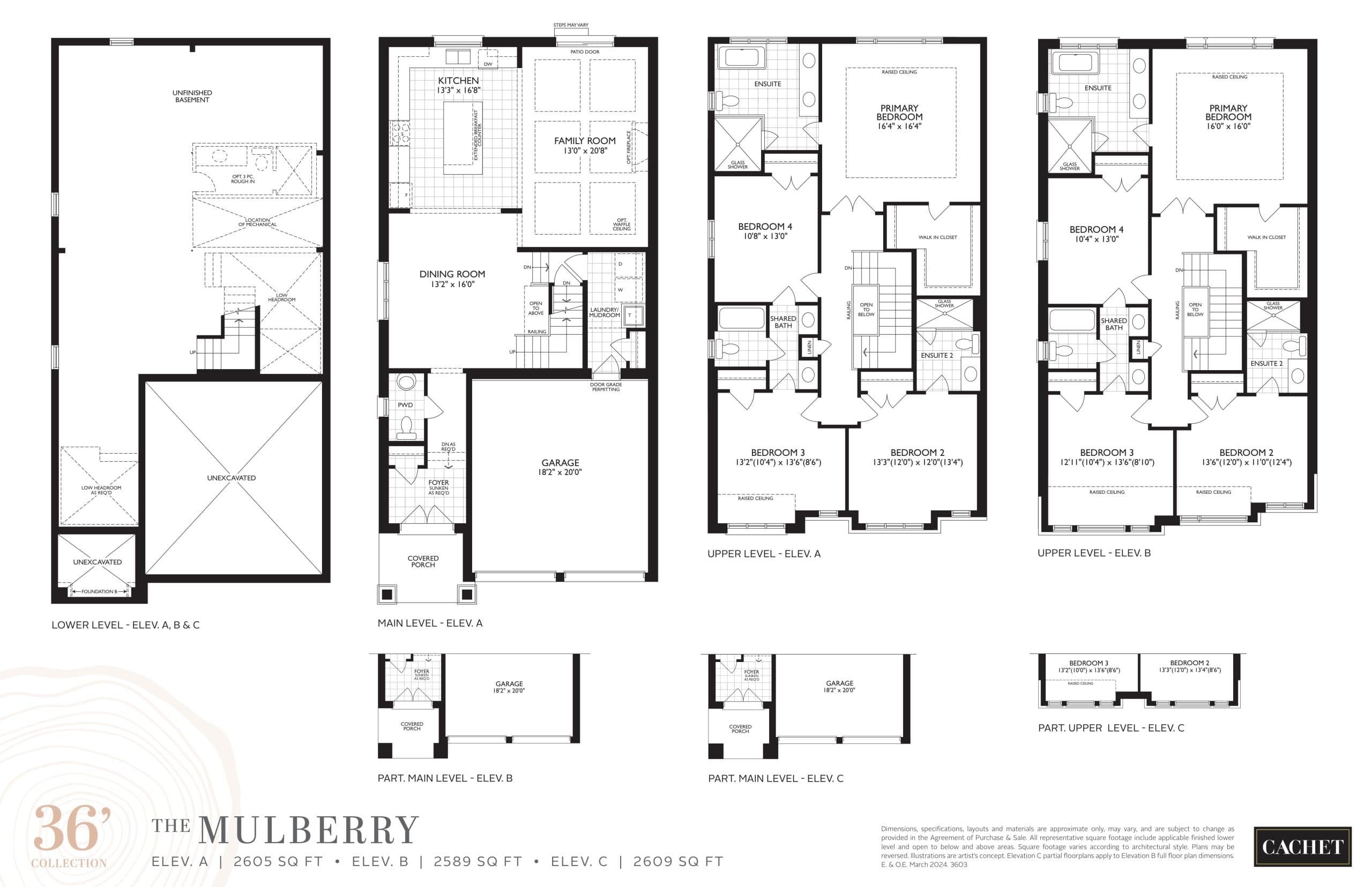 The Mulberry Floor Plan at Heartwood by Cachet - 2609 sq.ft