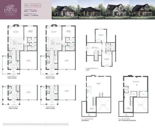 The Citadelle Elevations A & B (The Bungalow Collection) floor plan