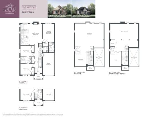 The Mayfair Elevations A & B (The Bungalow Collection) floor plan