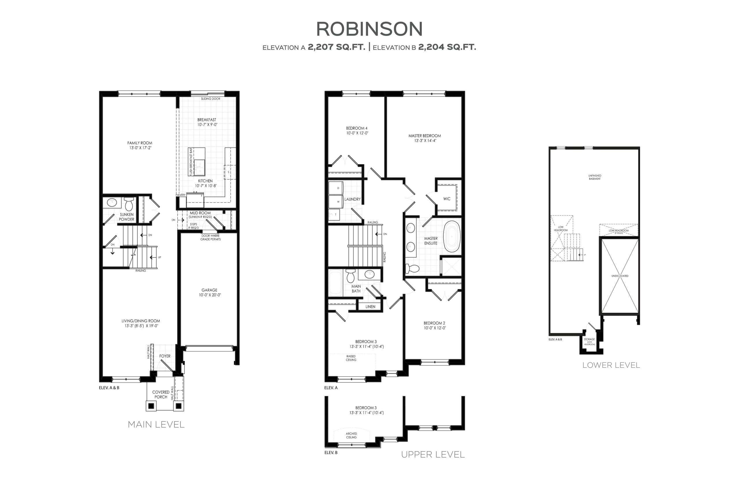 Robinson Floor Plan at Anchor Woods by Regal Crest Homes - 2207 sq.ft