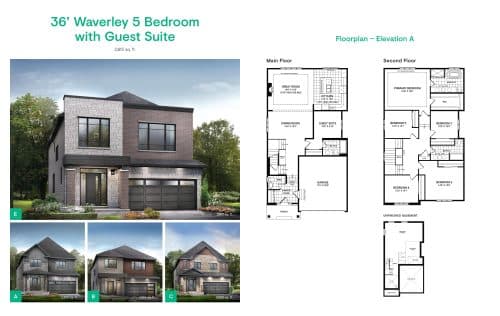 36' Waverley 5BD with Guest Suite floor plan
