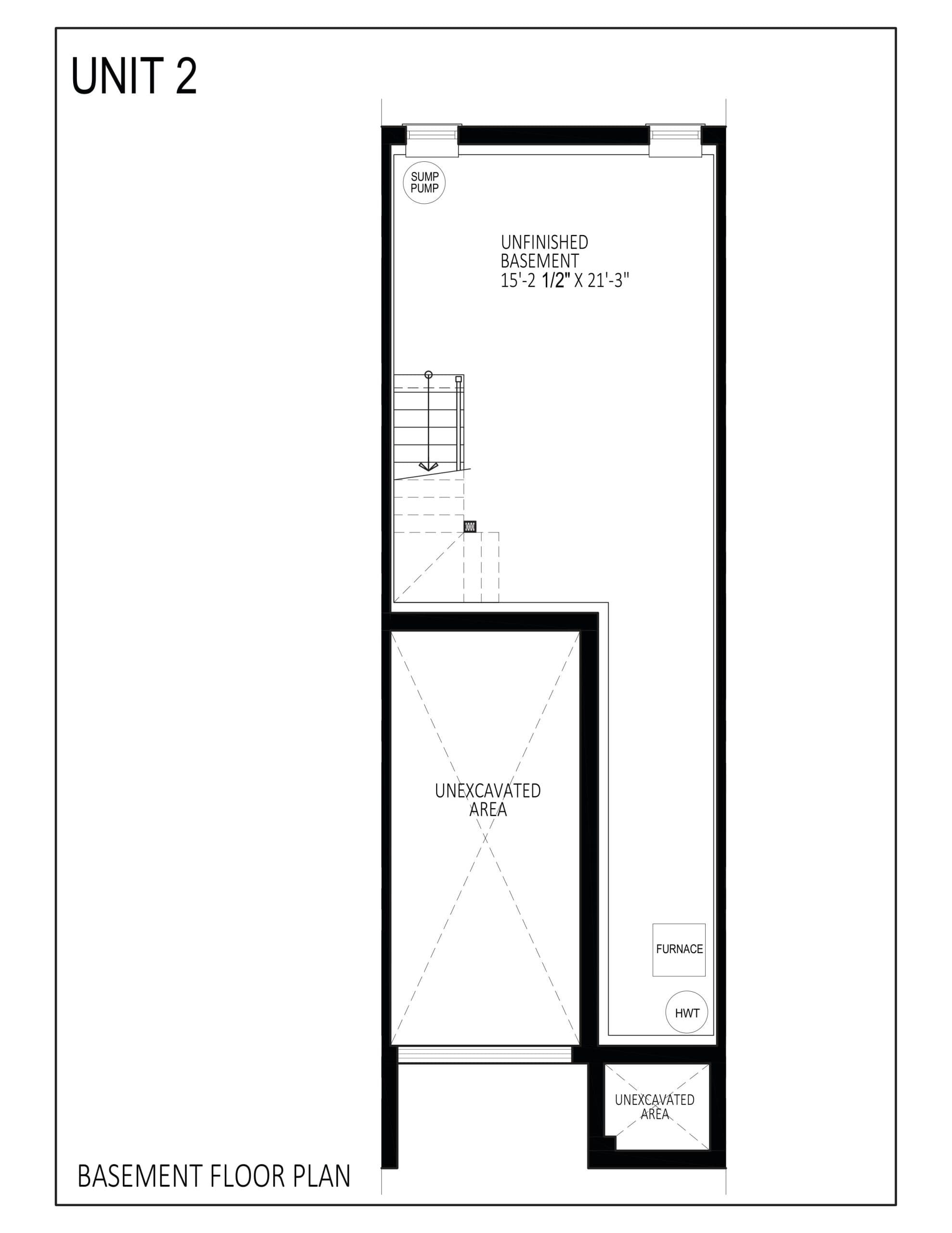 Unit 2 - Block 1 Floor Plan at Harmony Crossing Towns - 2135 sq.ft
