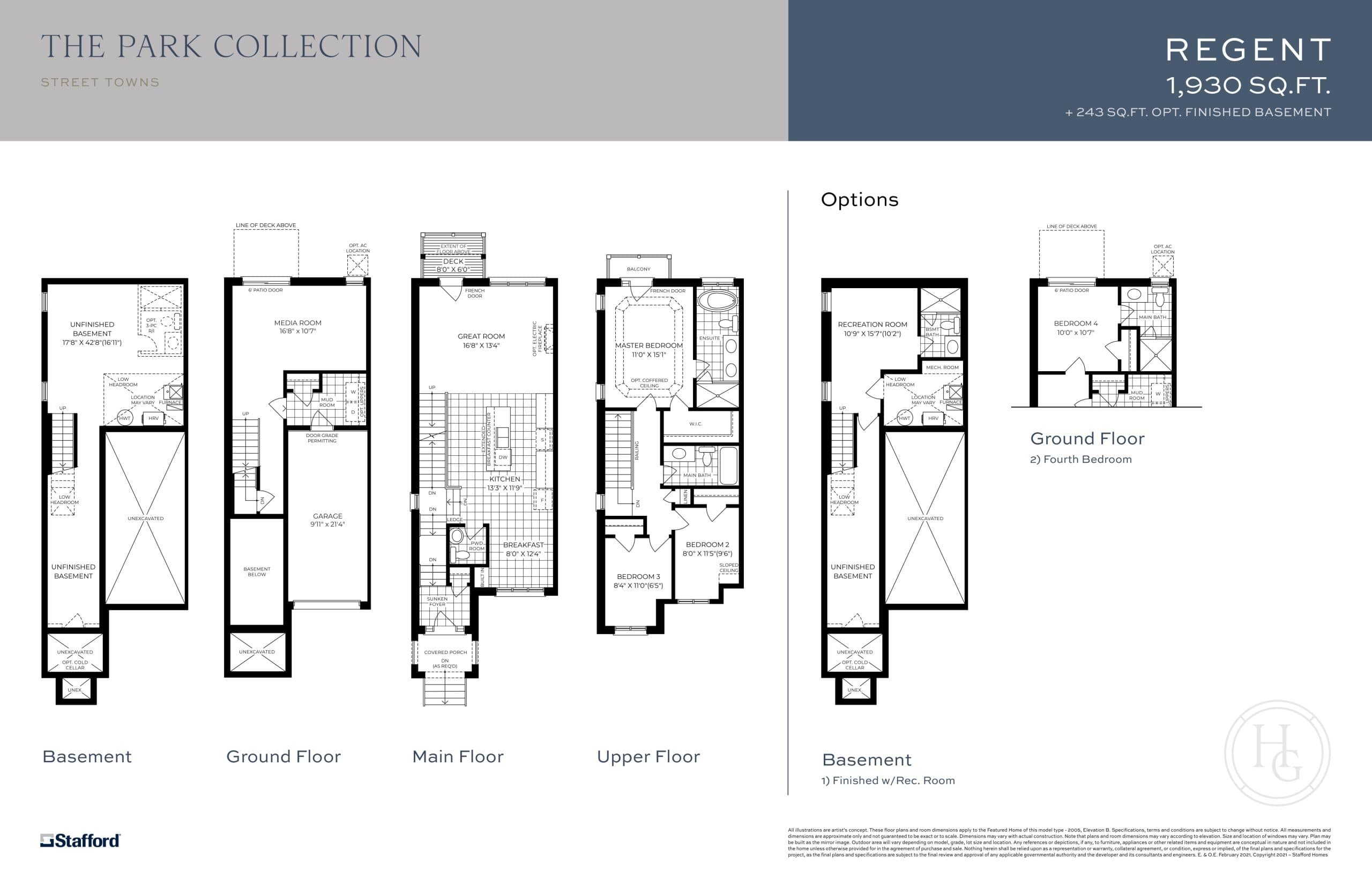 Regent Floor Plan at Highbury Gardens - 1930 sq.ft