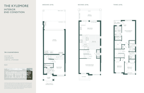 The Kylemore Interior End Condition TM-3 Elevation B floor plan