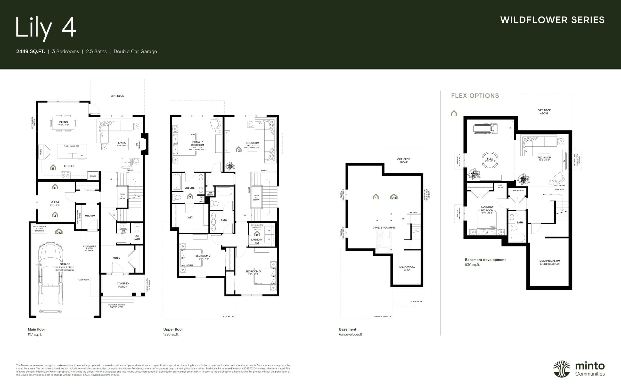 Lily 4 Floor Plan at Wildflower Homes - 2449 sq.ft