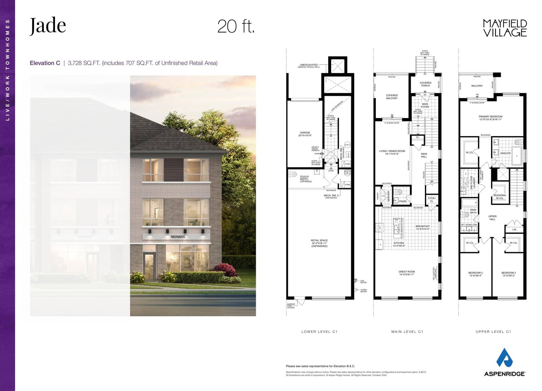 Jade Floor Plan at Mayfield Village by Aspen Ridge Homes - 3728 sq.ft