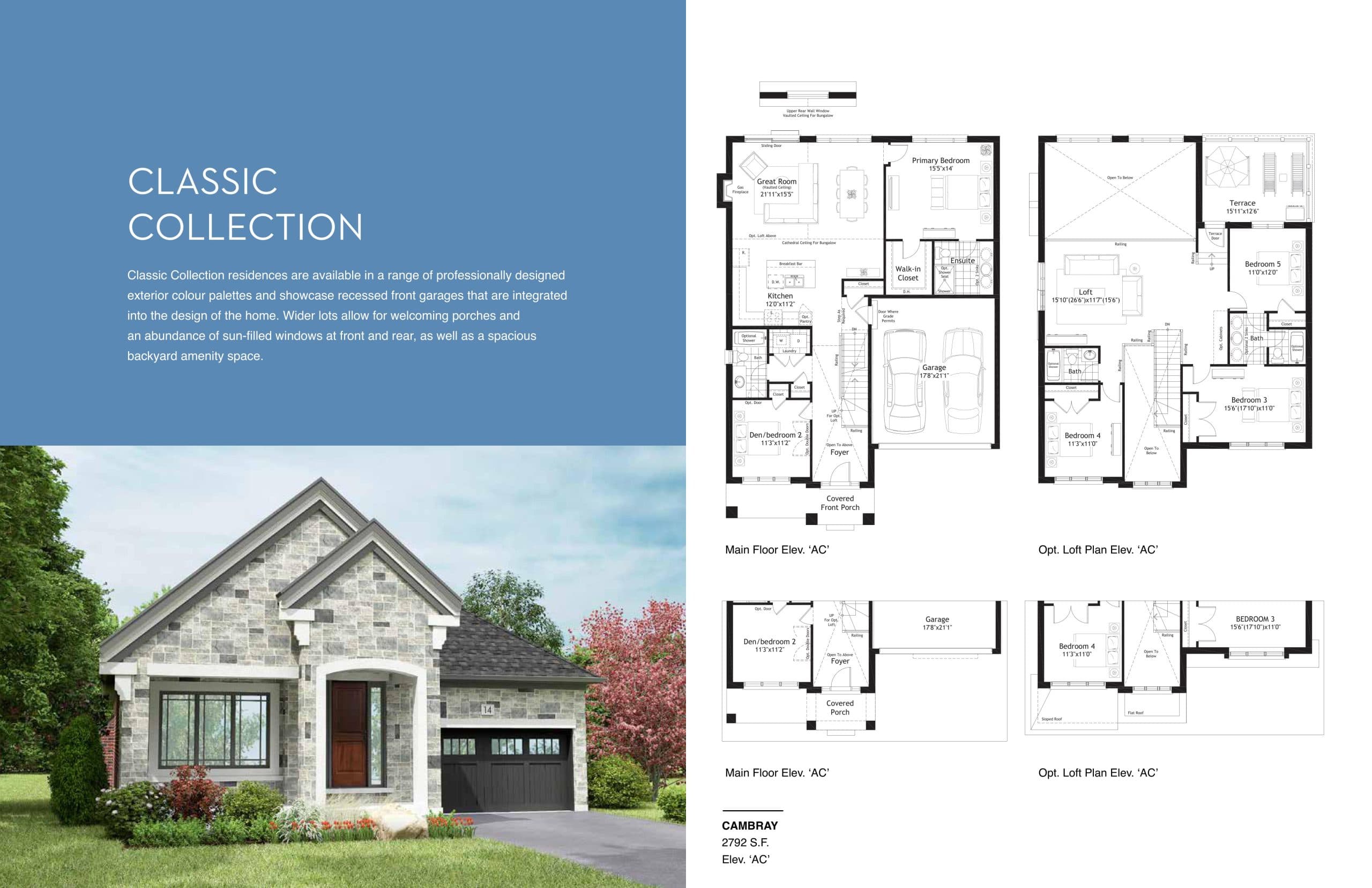 The Cambray Floor Plan at Port Hope Lakeside Village - 2792 sq.ft