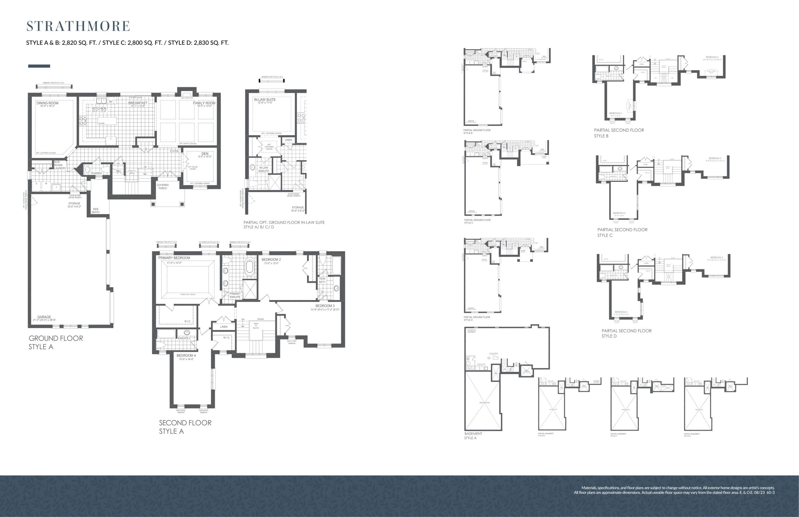 Strathmore Floor Plan at Heartland by Brookfield Residential - 2830 sq.ft