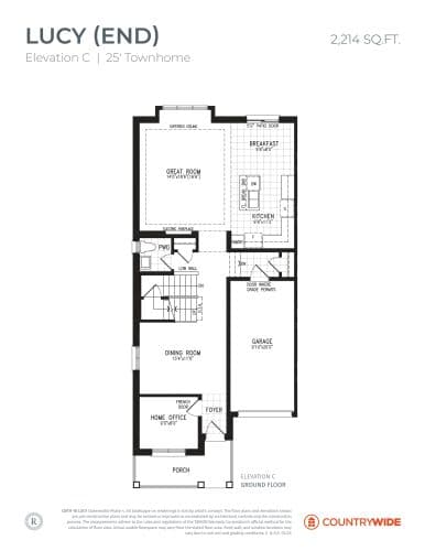 Lucy (End) - Elevation C floor plan
