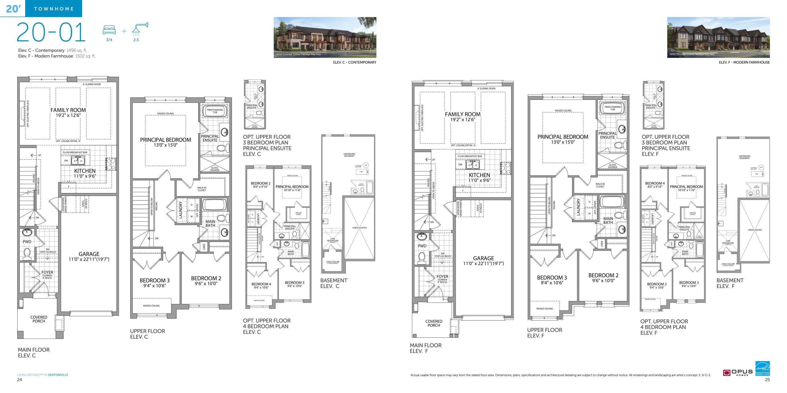 20-01 Floor Plan at Seatonville by OPUS Homes - 1502 sq.ft