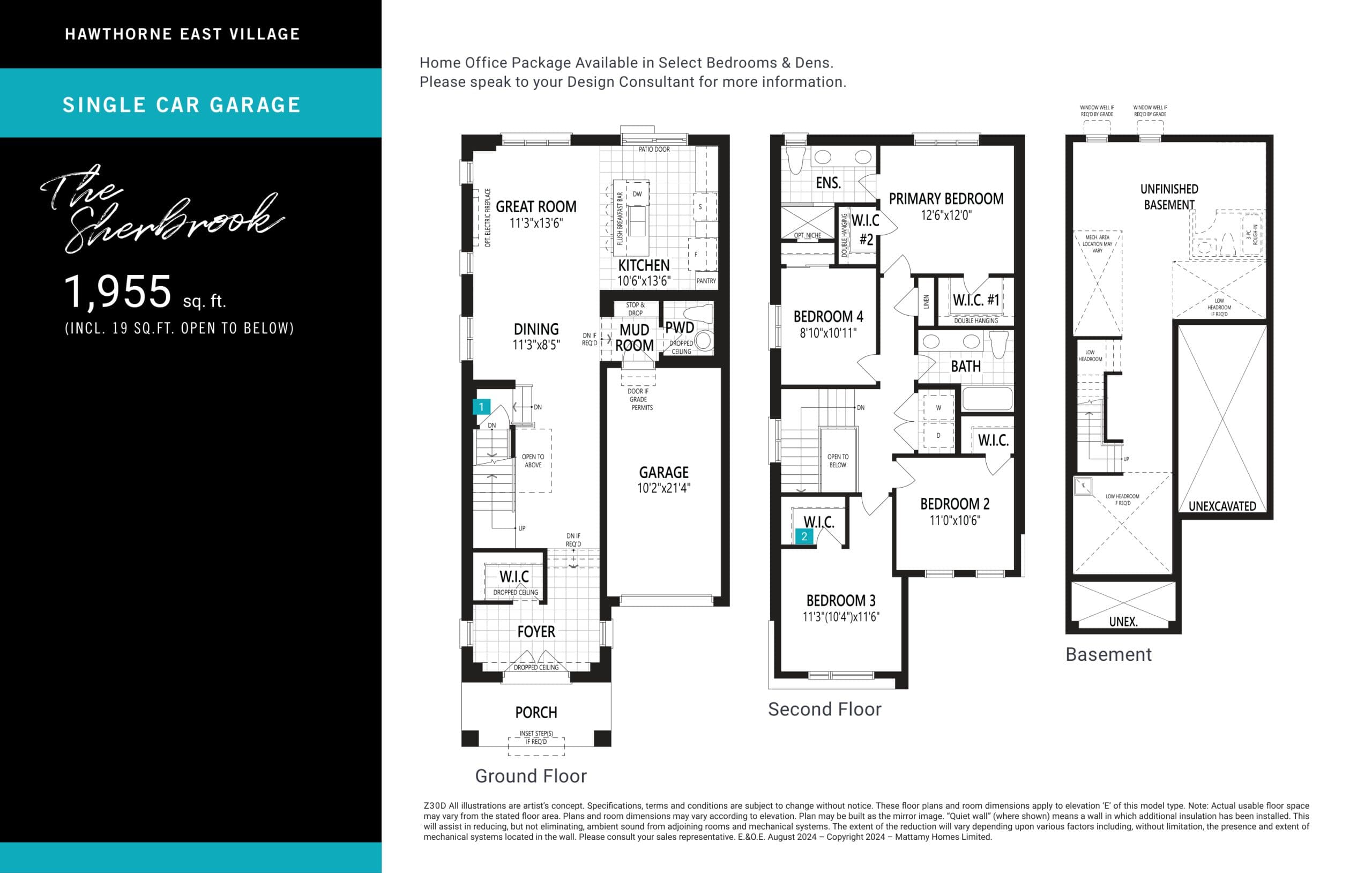 The Sherbrook Floor Plan at Hawthorne East Village Phase 4 - 1955 sq.ft