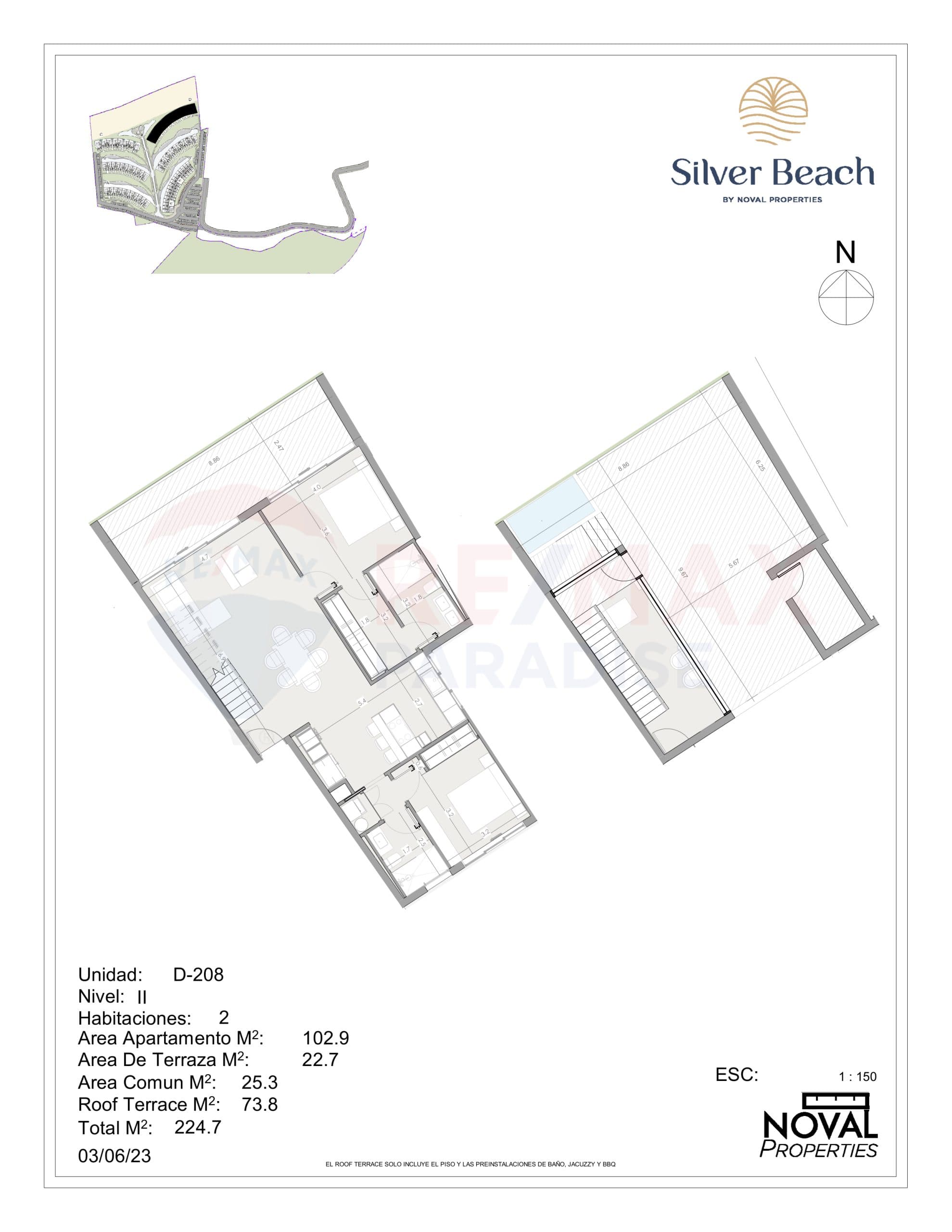 D-208 Floor Plan at Silver Beach Condos - 1108 sq.ft