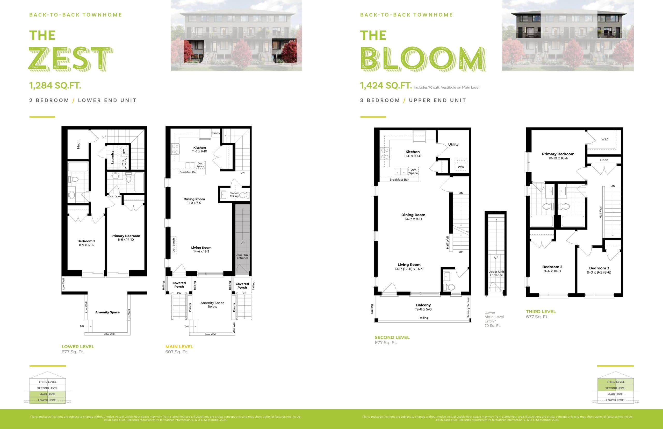 The Zest Floor Plan at Thrive Towns - 1284 sq.ft