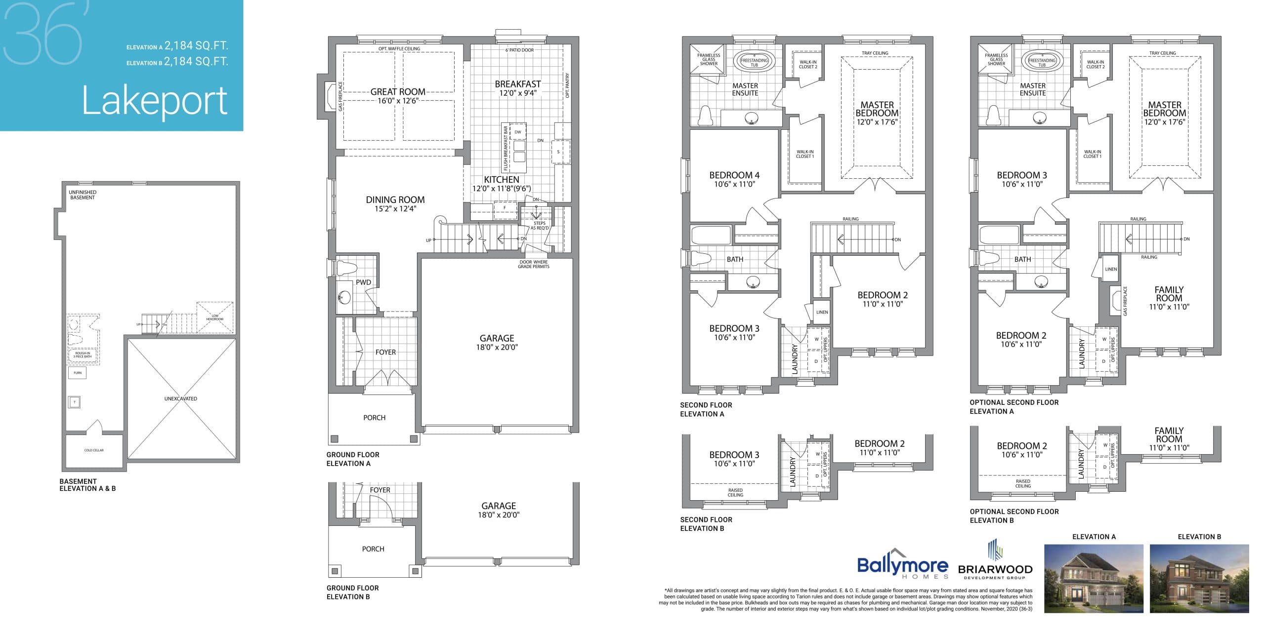 Lakeport Floor Plan at Trilogy Homes - 2184 sq.ft
