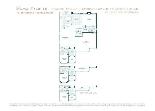 Roma 3 with Guest Suite floor plan