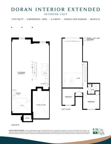 Doran Interior Extended - Basement & Loft Floor floor plan