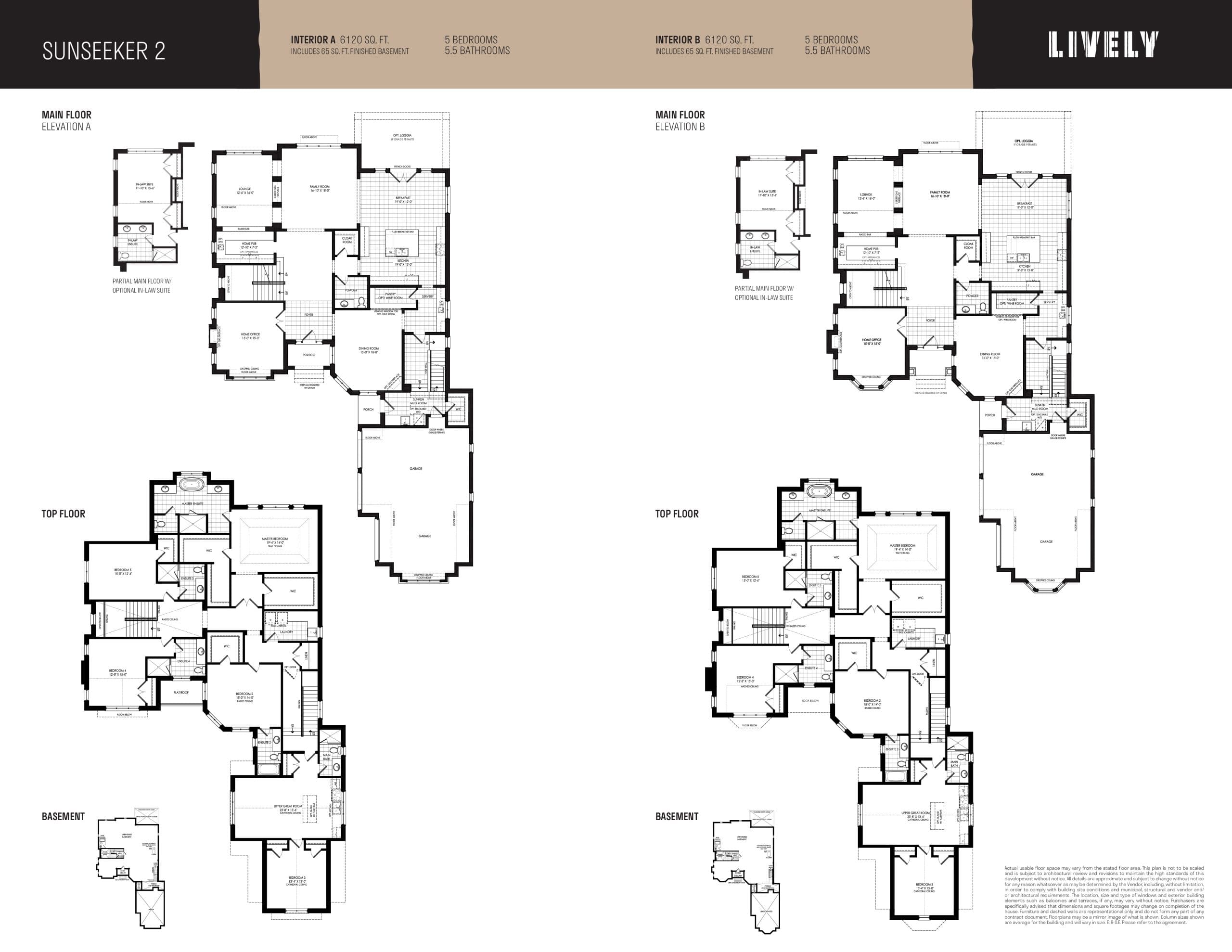 Sunseeker 2 Floor Plan at Lively Estates - 6120 sq.ft