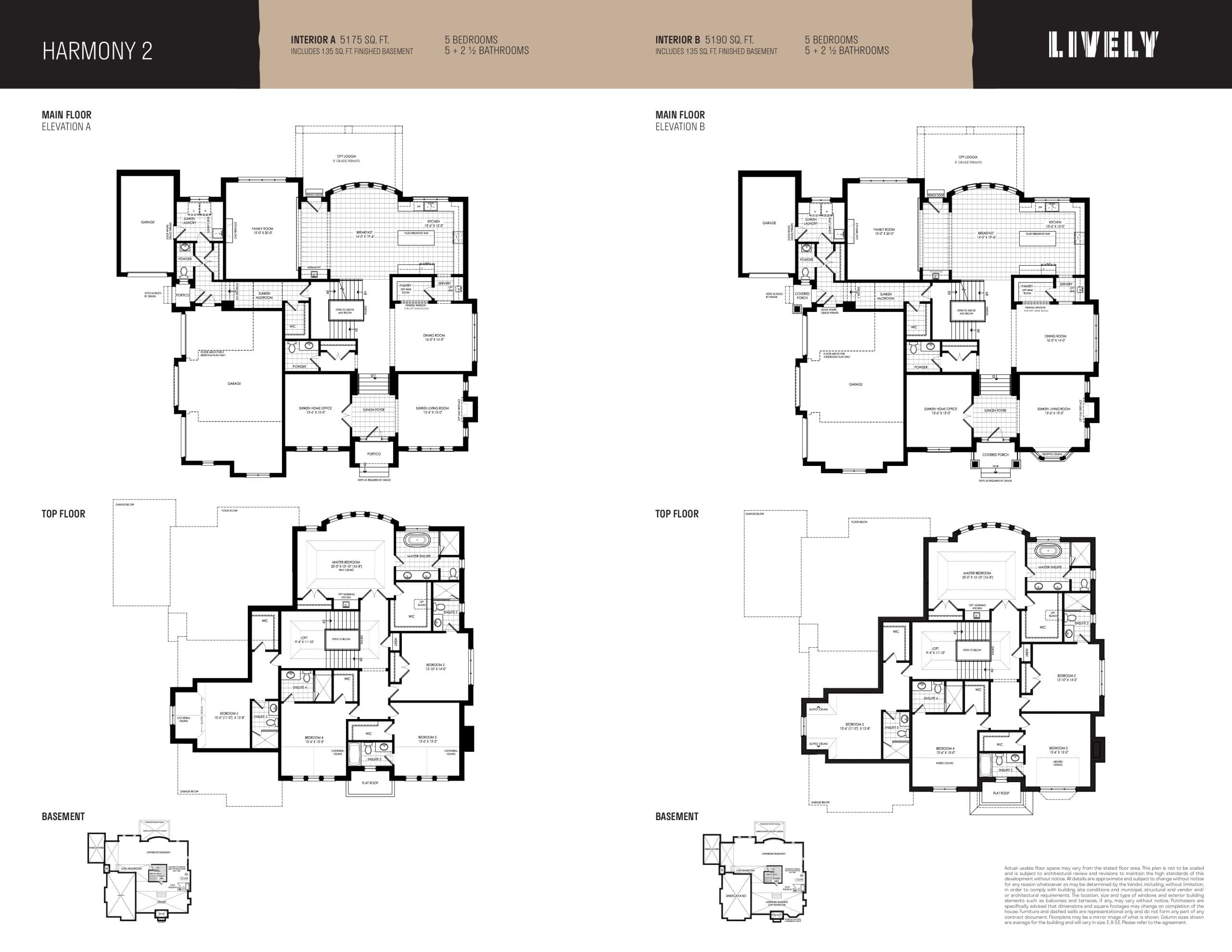 Harmony 2 Floor Plan at Lively Estates - 5175 sq.ft