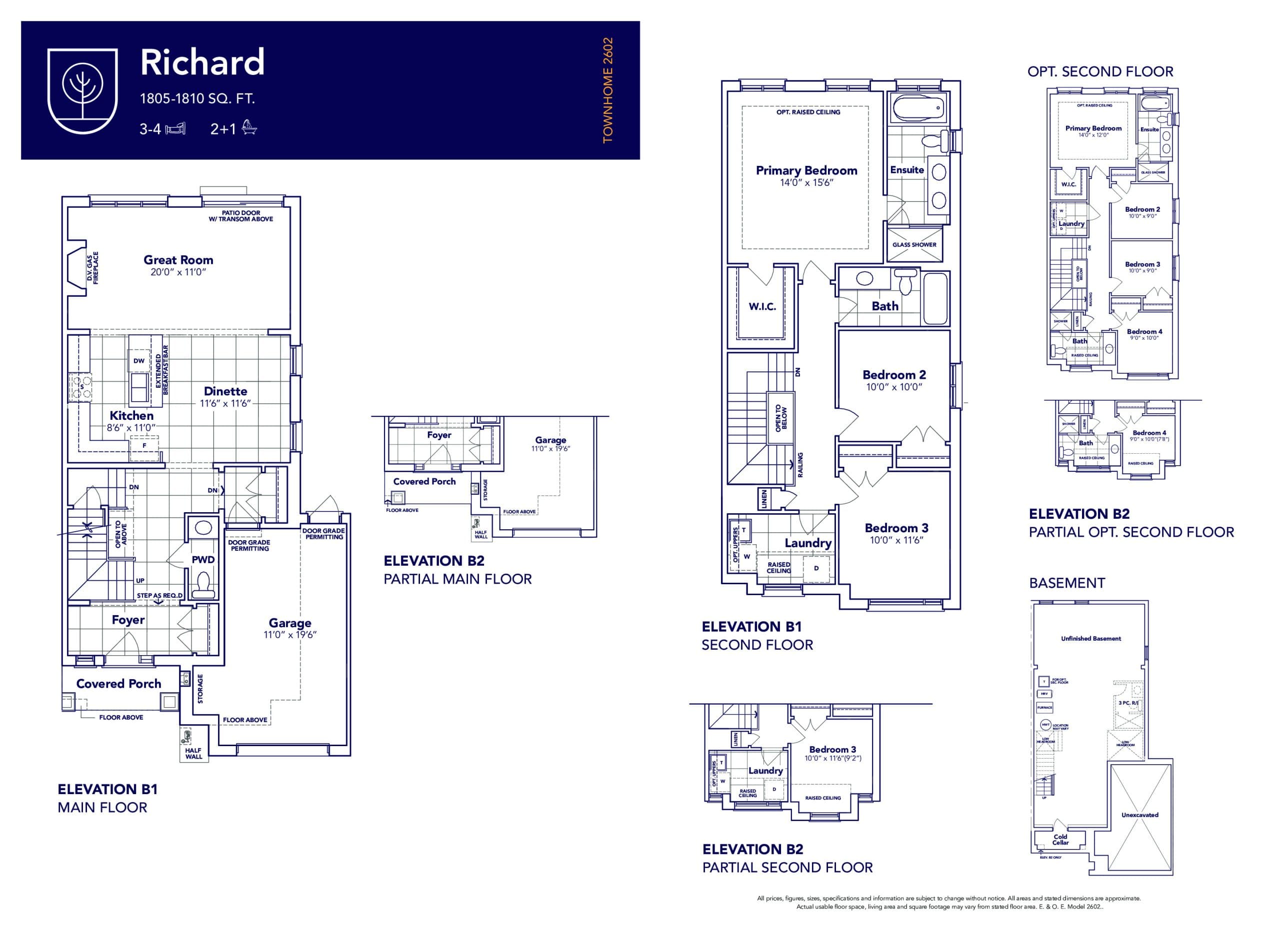 Richard Floor Plan at Havelock Corners Phase 6 by Kingsmen - 1805 sq.ft