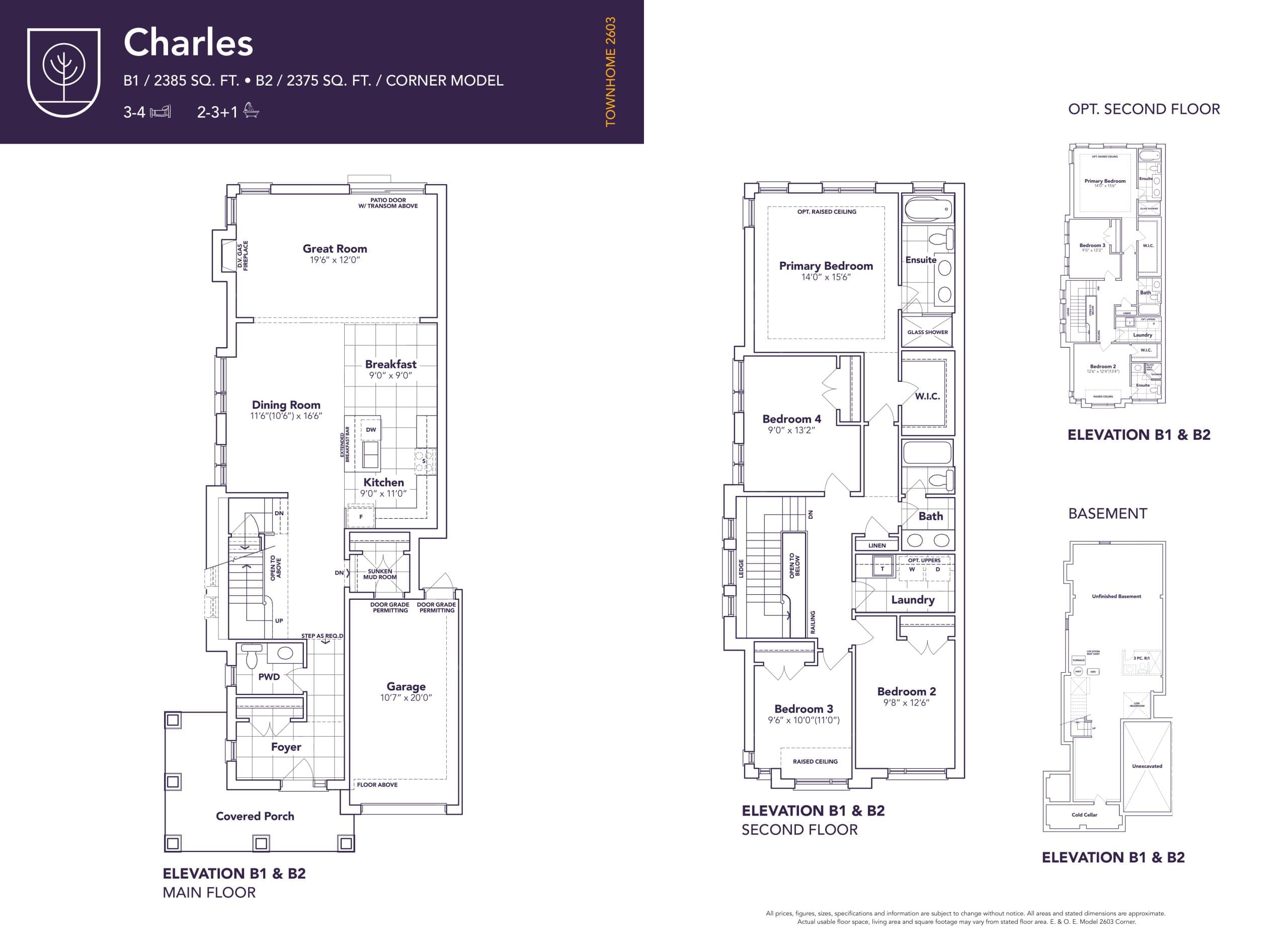 Charles Floor Plan at Havelock Corners Phase 6 by Kingsmen - 2385 sq.ft