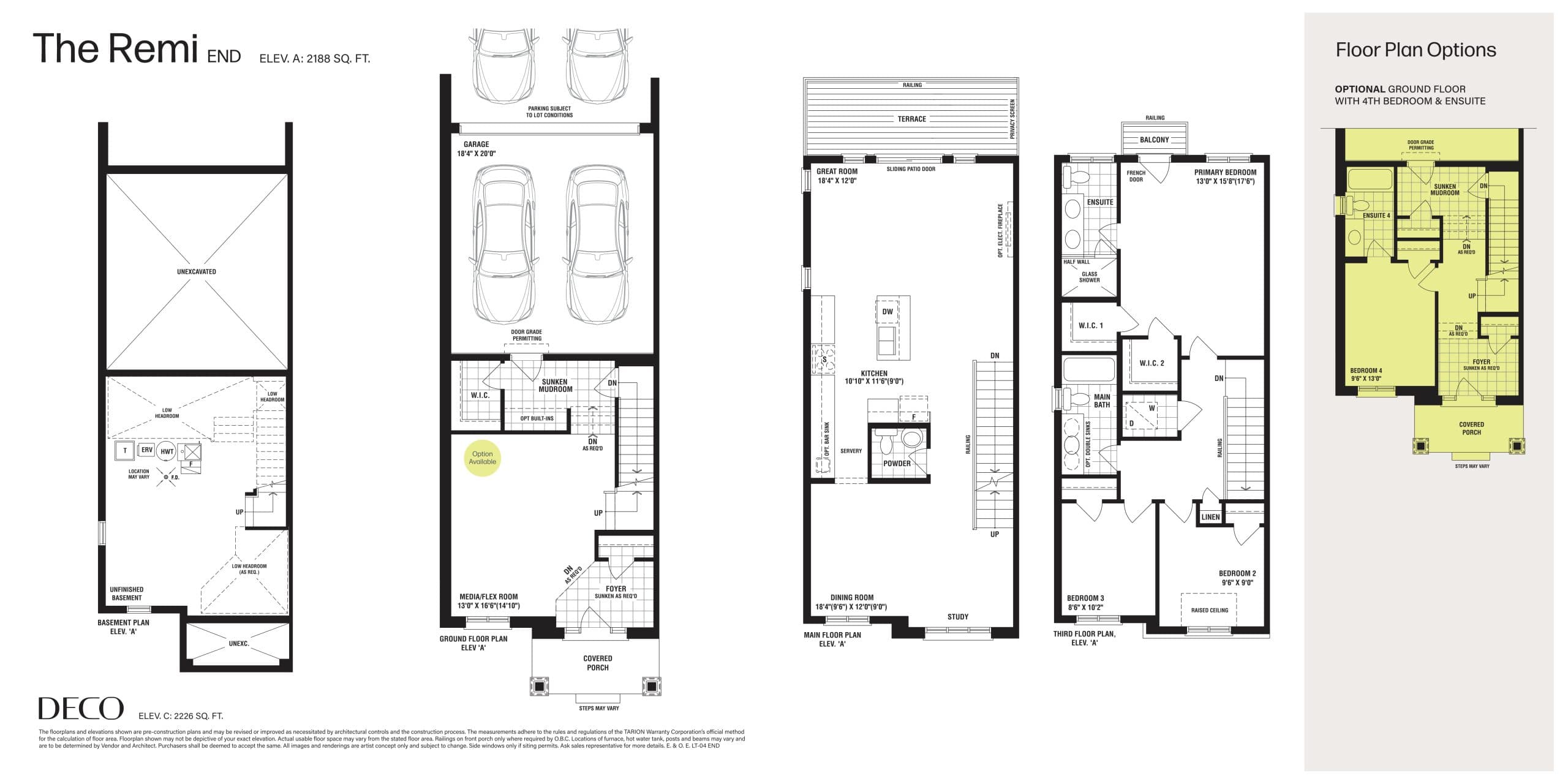 The Remi End Floor Plan at SouthCal by DECO Homes - 2188 sq.ft