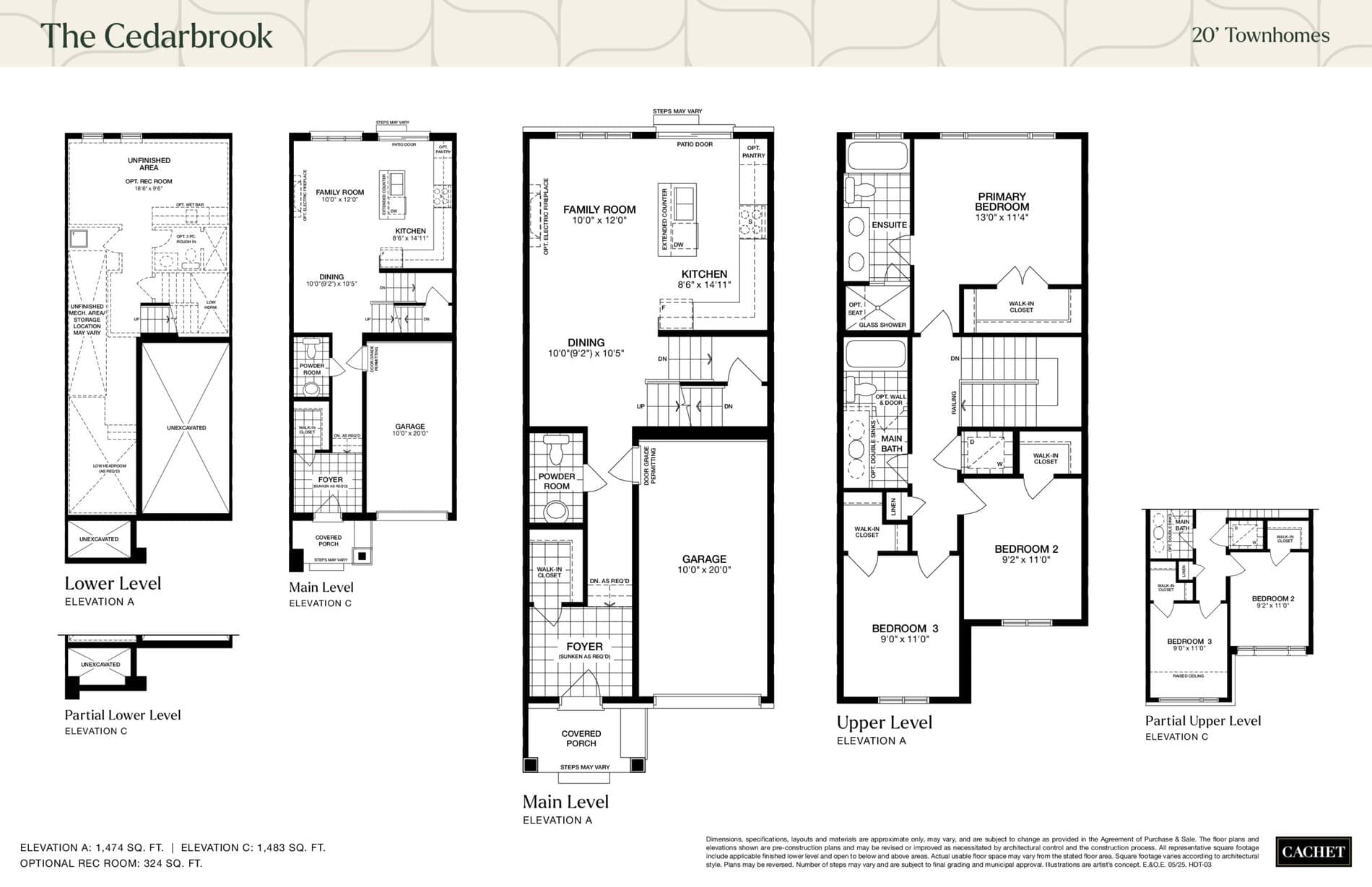 The Cedarbrook Floor Plan at Havendale Homes - 1474 sq.ft
