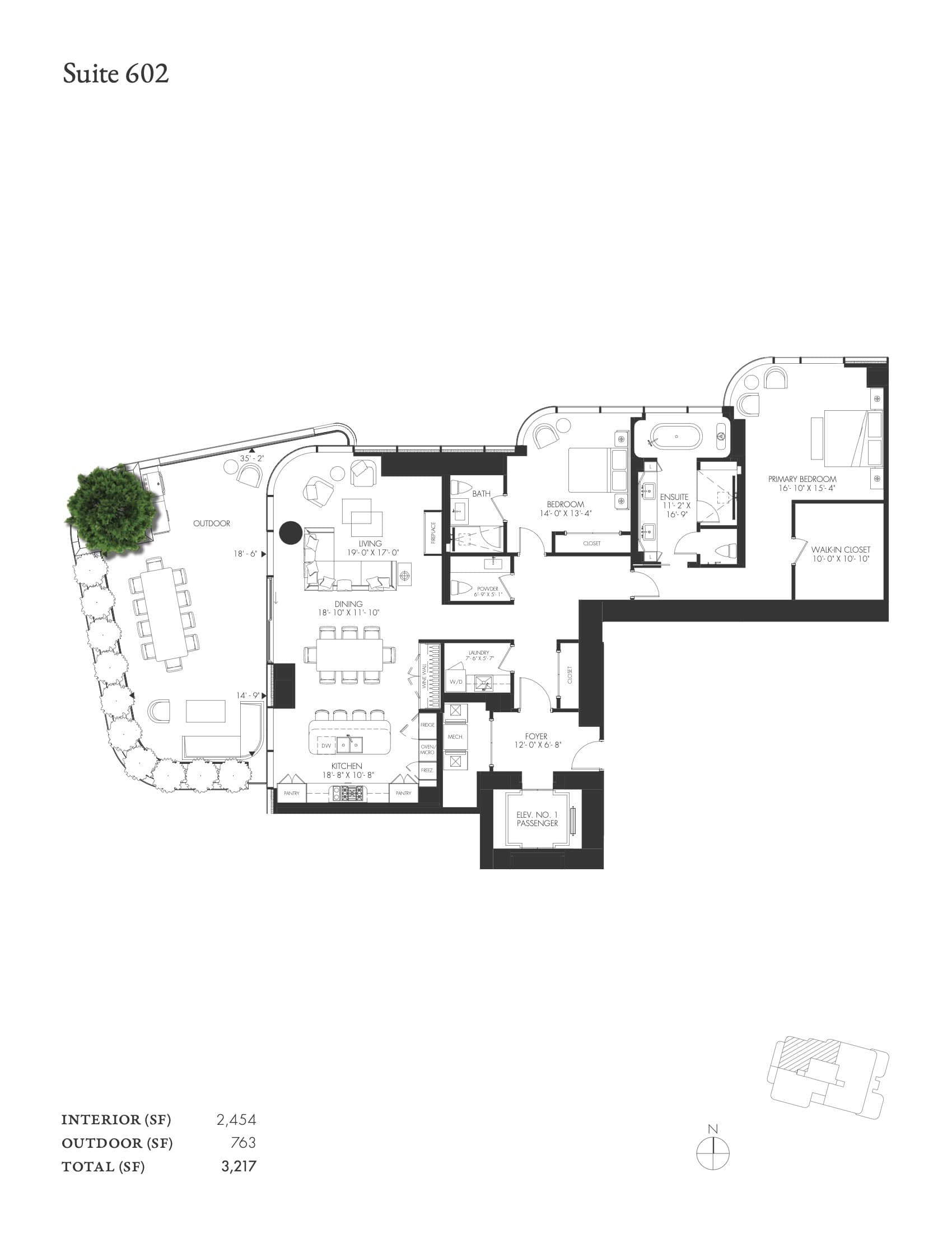 Suite 602 Floor Plan at 138 Yorkville Condos - 2454 sq.ft
