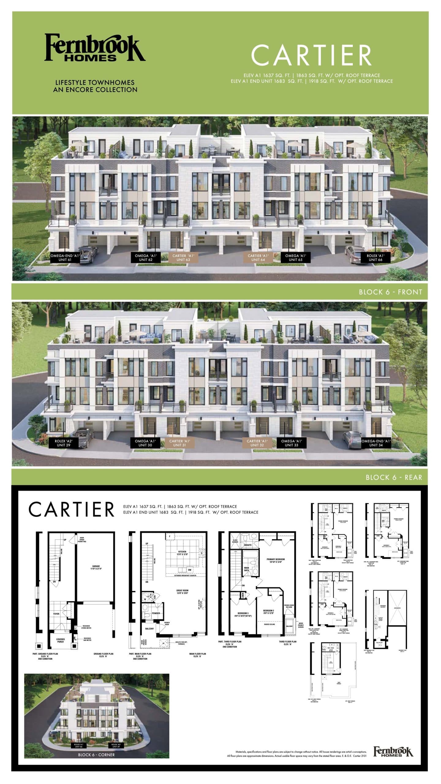 Cartier Floor Plan at Lifestyle Towns - 1918 sq.ft