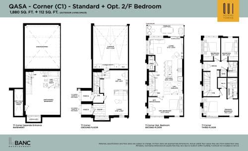 QASA - Corner (C1) - Standard + Opt. 2/F Bedroom floor plan