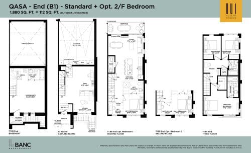 QASA - End (B1) - Standard + Opt. 2/F Bedroom floor plan