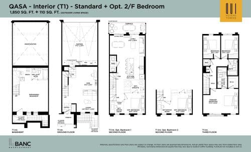 QASA - Interior (T1) - Standard + Opt. 2/F Bedroom floor plan