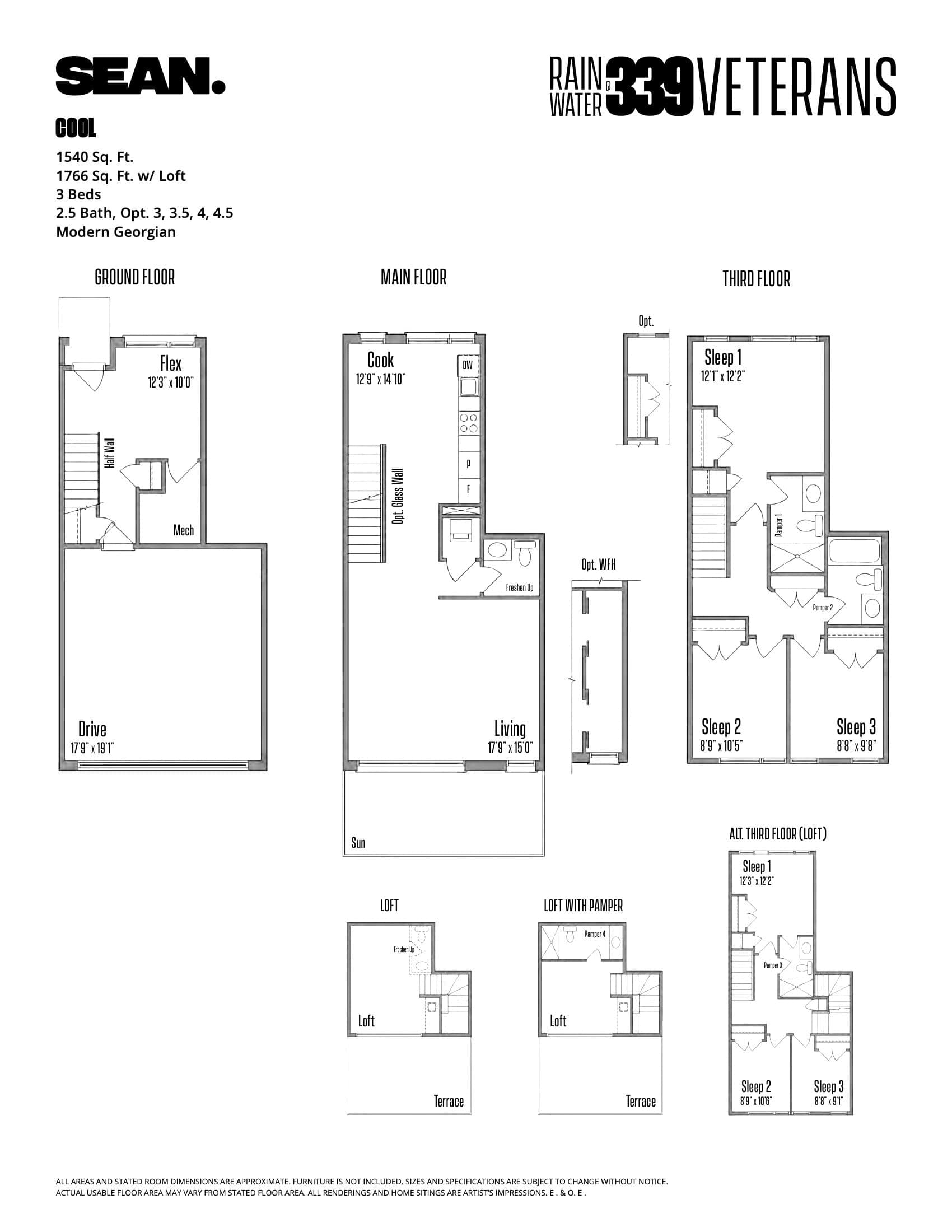 Cool #23 Floor Plan at Rainwater @ 339 Veterans Condos - 1540 sq.ft