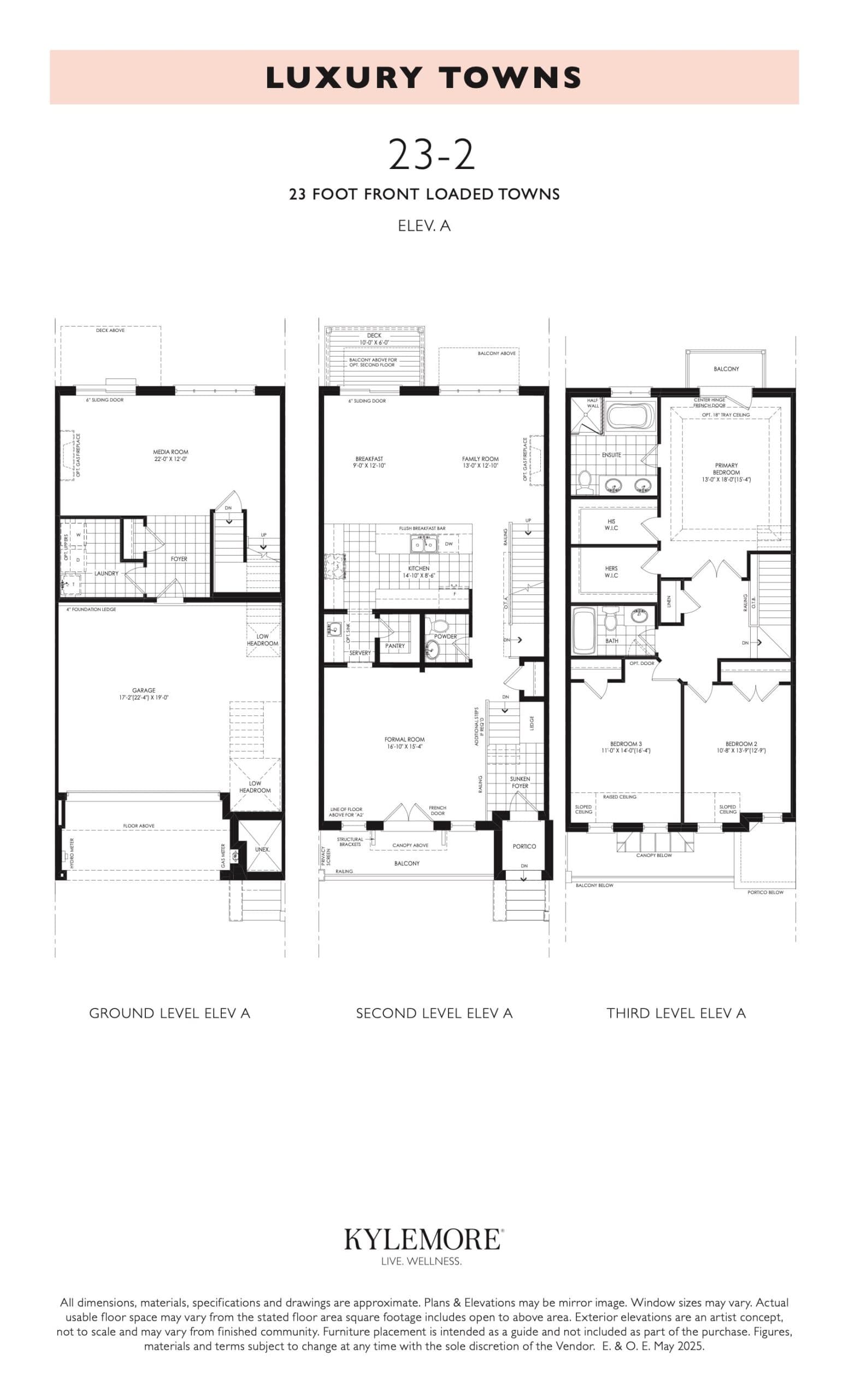 23-2 Floor Plan at Brownstones at Angus Glen Towns - 2565 sq.ft