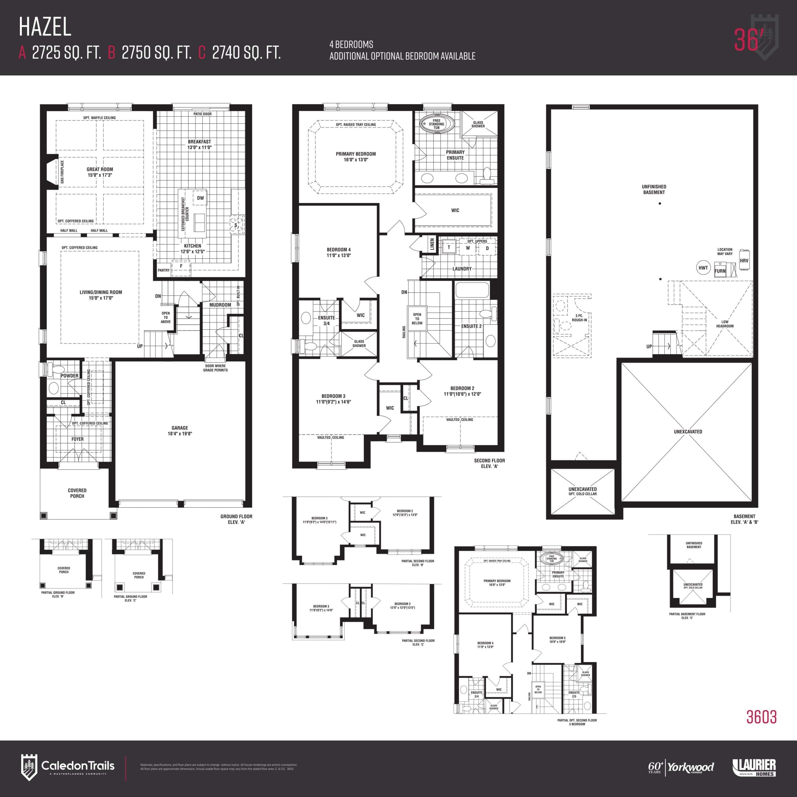 Hazel Floor Plan at Caledon Trails - 2725 sq.ft