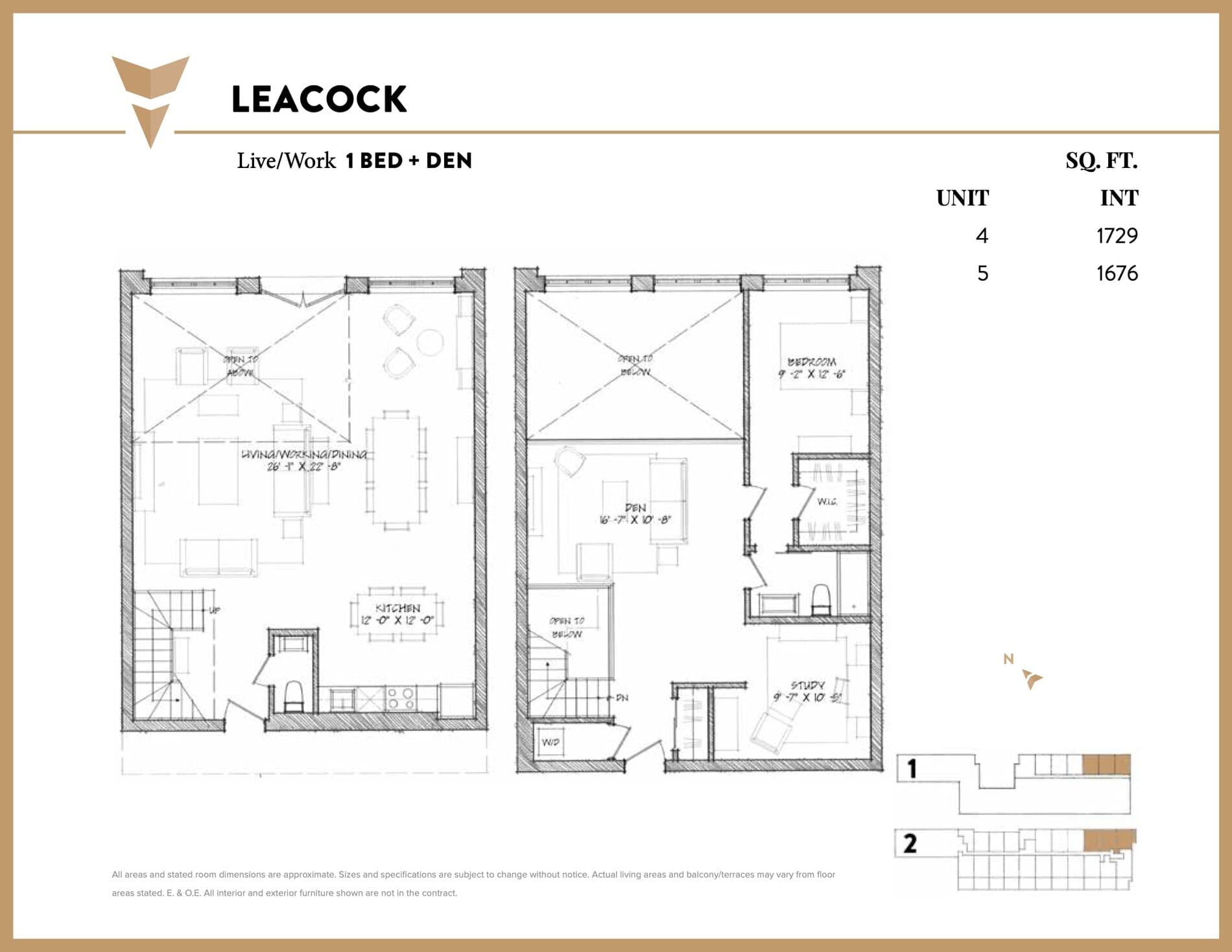 Leacock Floor Plan at Matchedash Lofts Condos - 1729 sq.ft